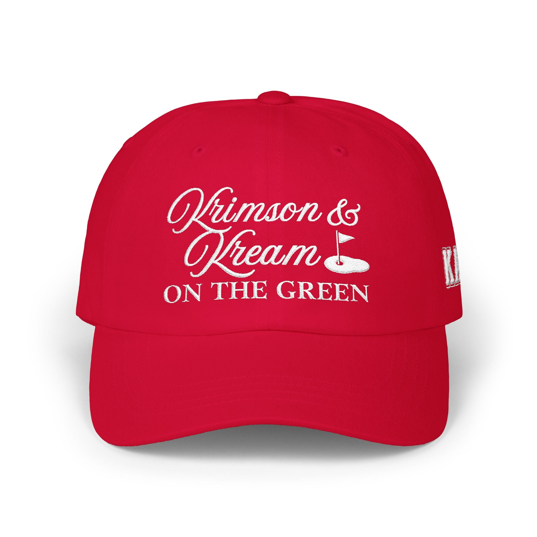 Krimson & Kream On The Green Red Dad Cap | Kappa Alpha Psi Golf Embroidered Hat