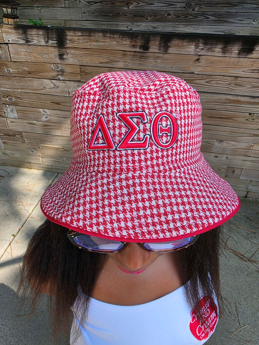 Delta Reversible Houndstooth Bucket Hat