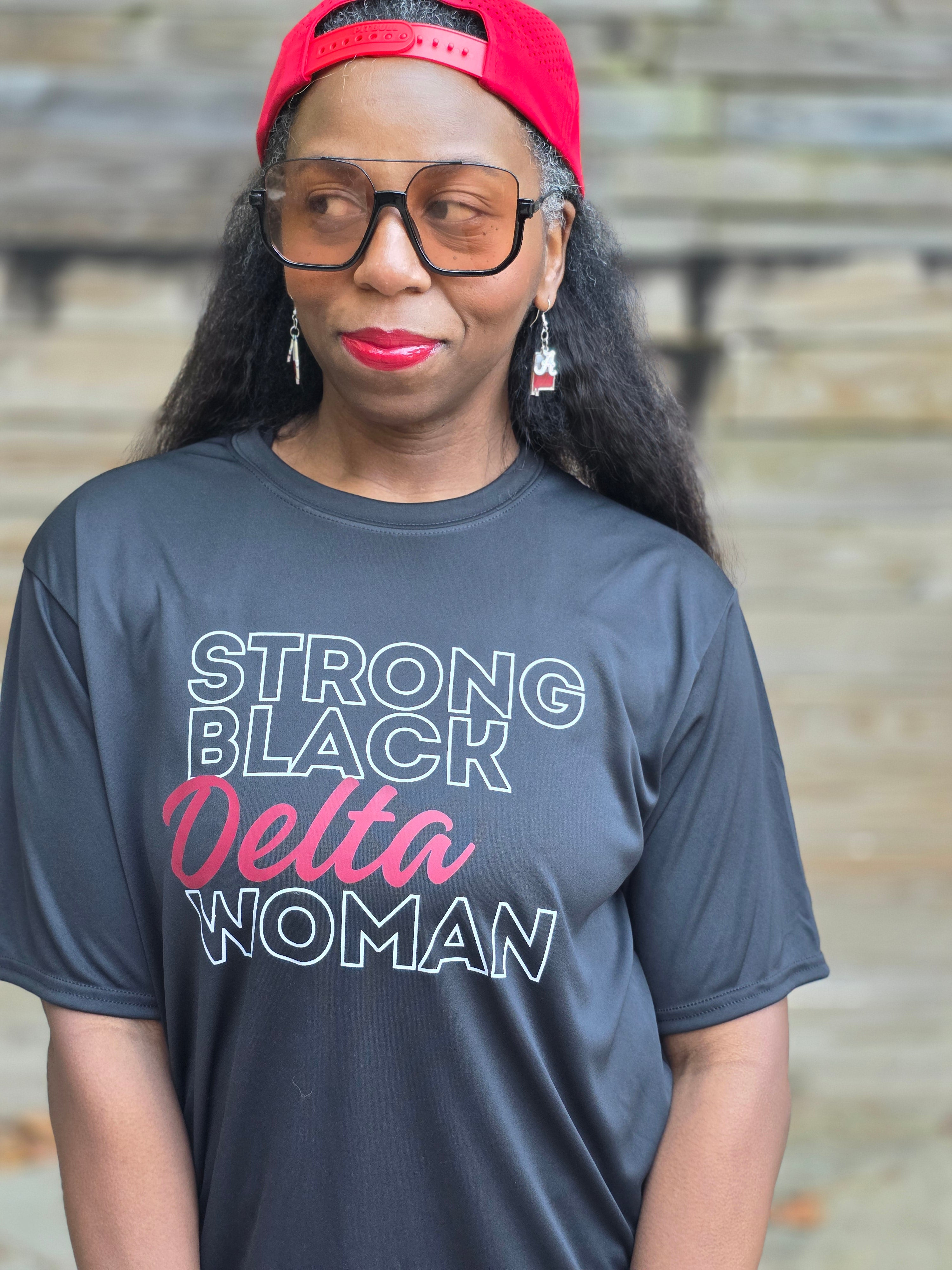 Strong Black Delta Short Sleeve Dri- Fit