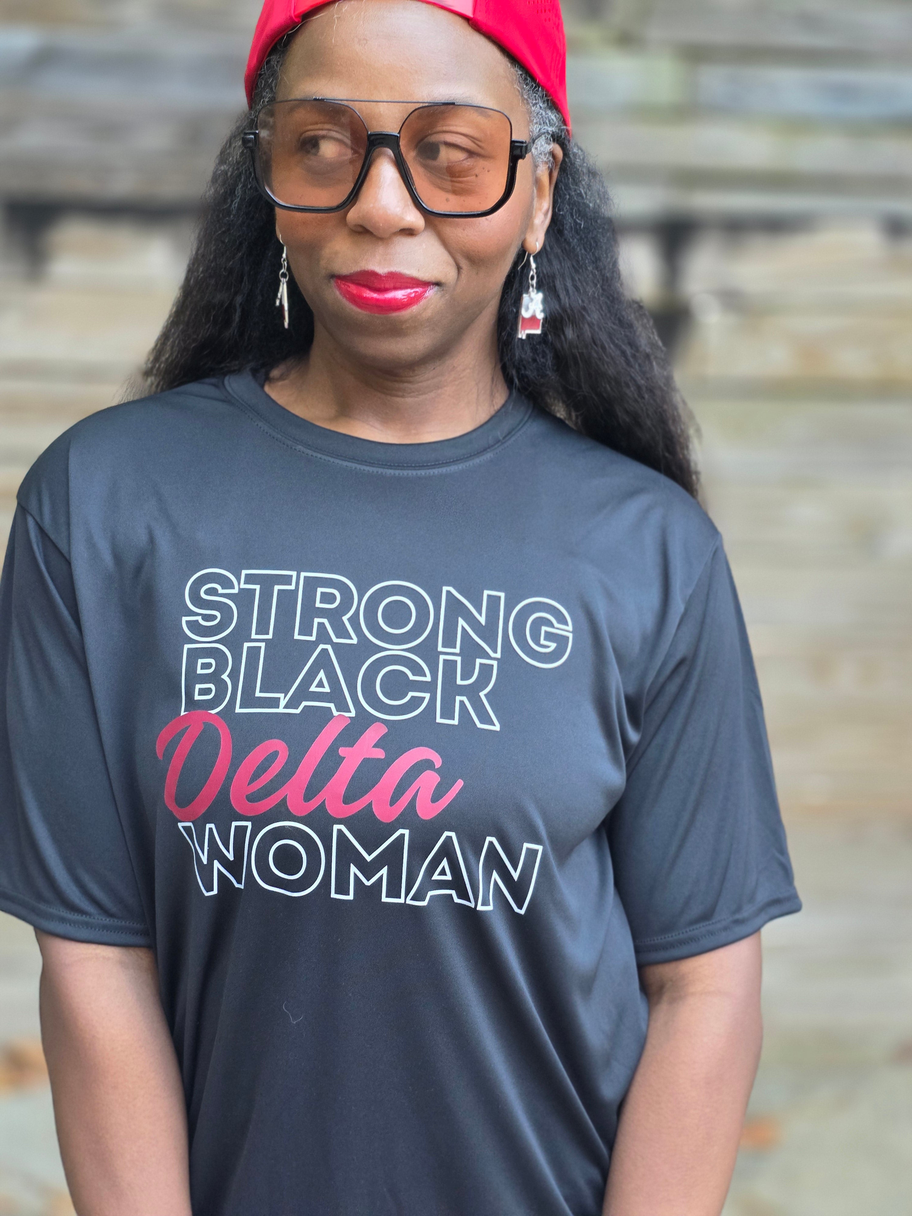 Strong Black Moisture Wicking Tee - Delta Dri Fit