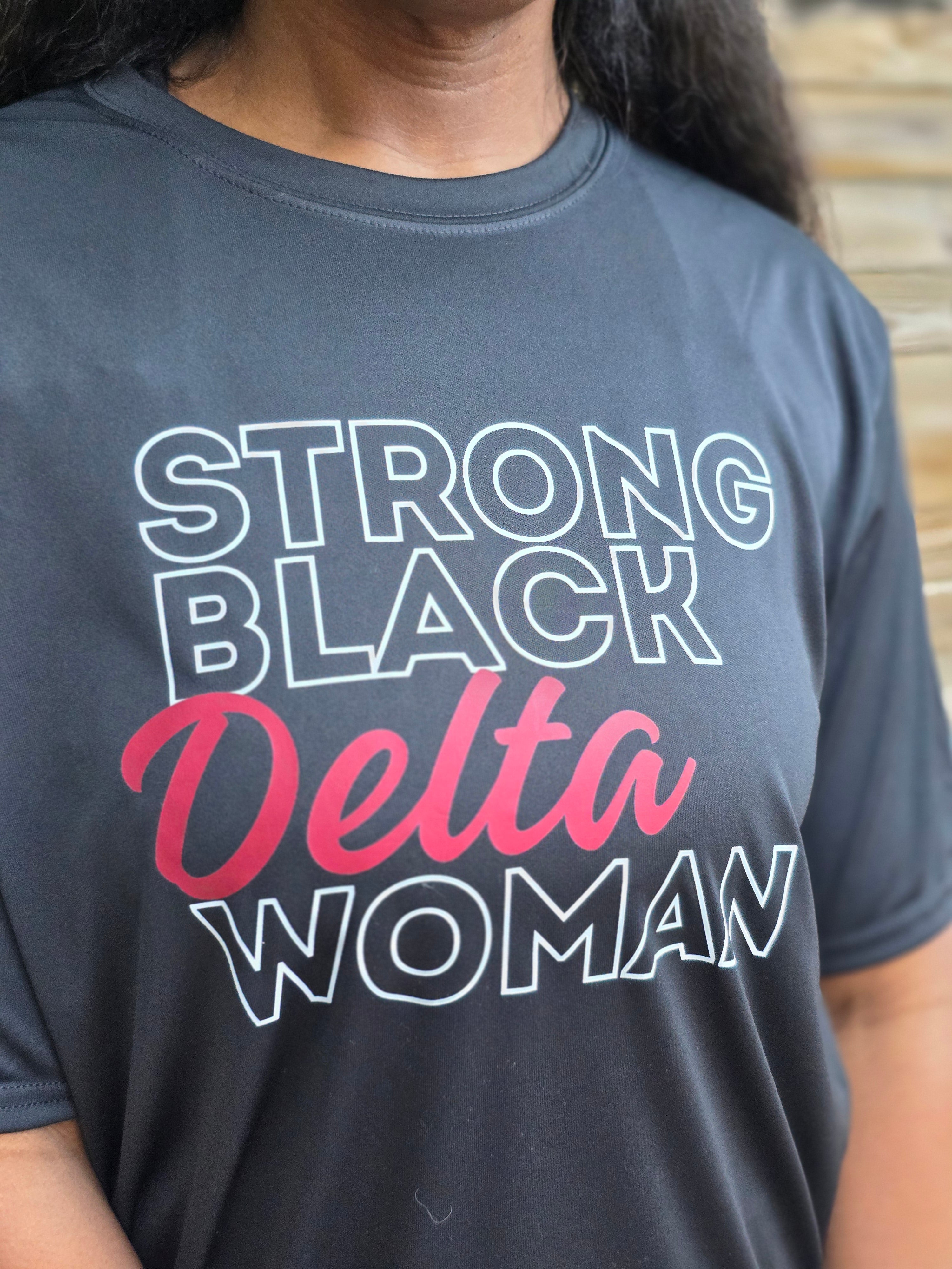 Strong Black Delta Short Sleeve Dri- Fit