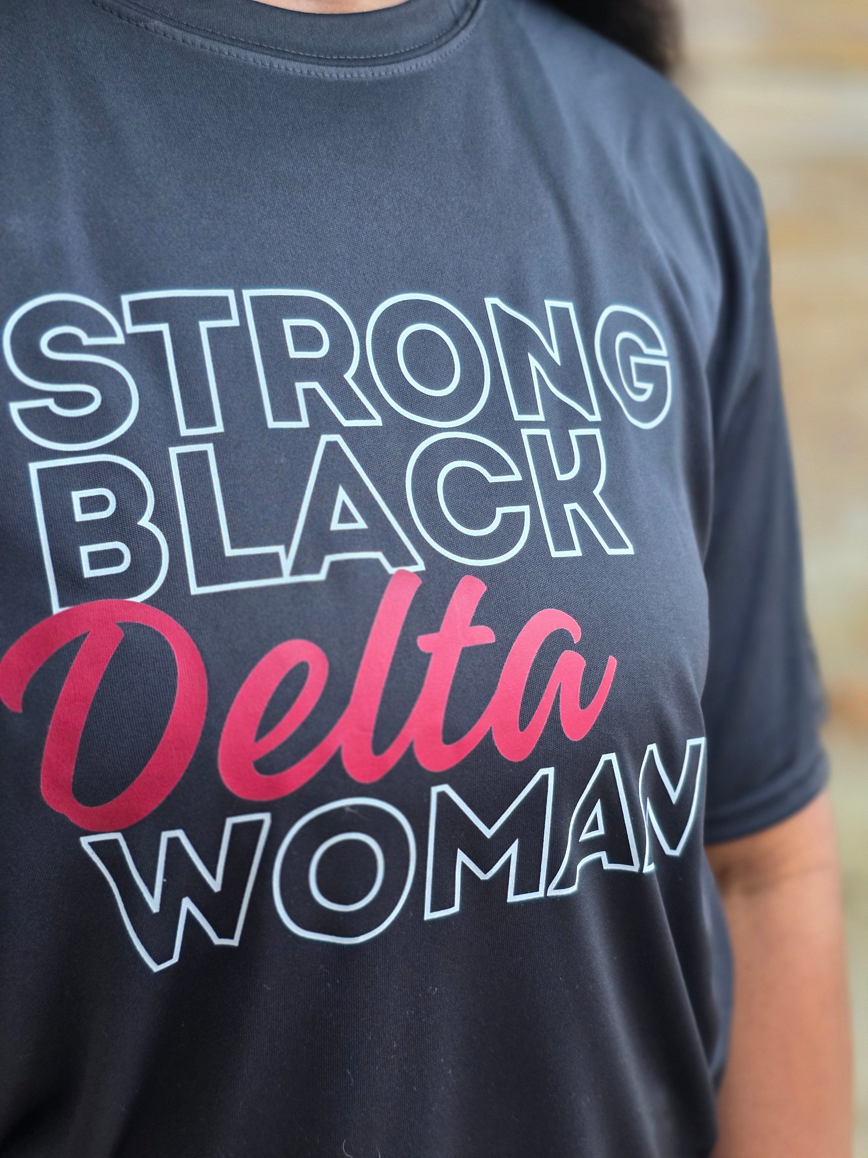 Strong Black Delta Short Sleeve Dri- Fit