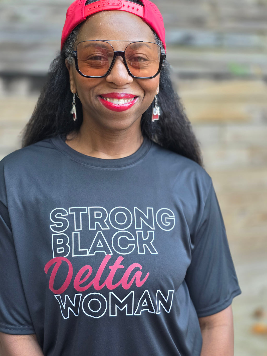 Strong Black Delta Short Sleeve Dri- Fit