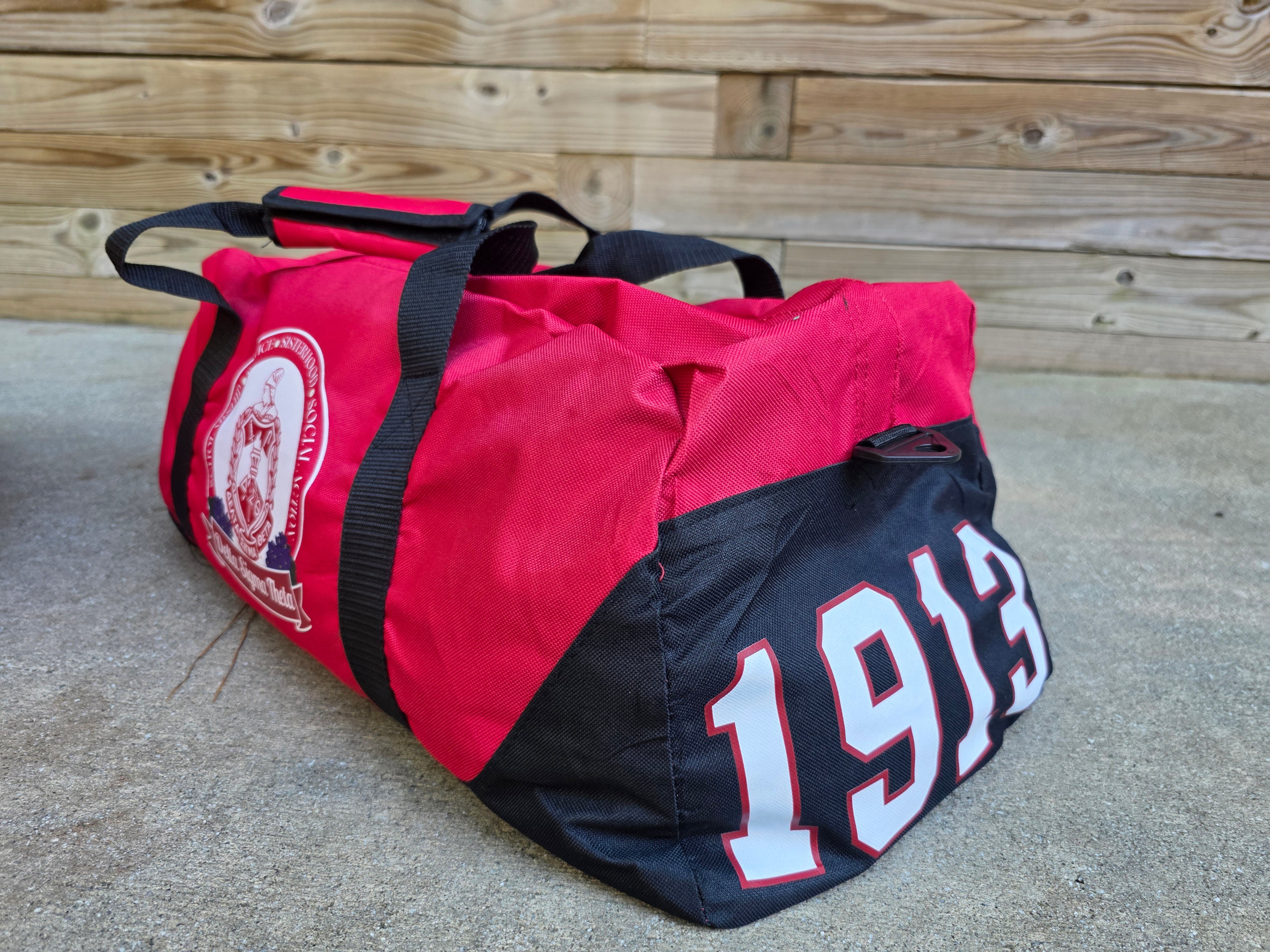 Delta Sigma Theta Black and Red Medium Duffle Bag