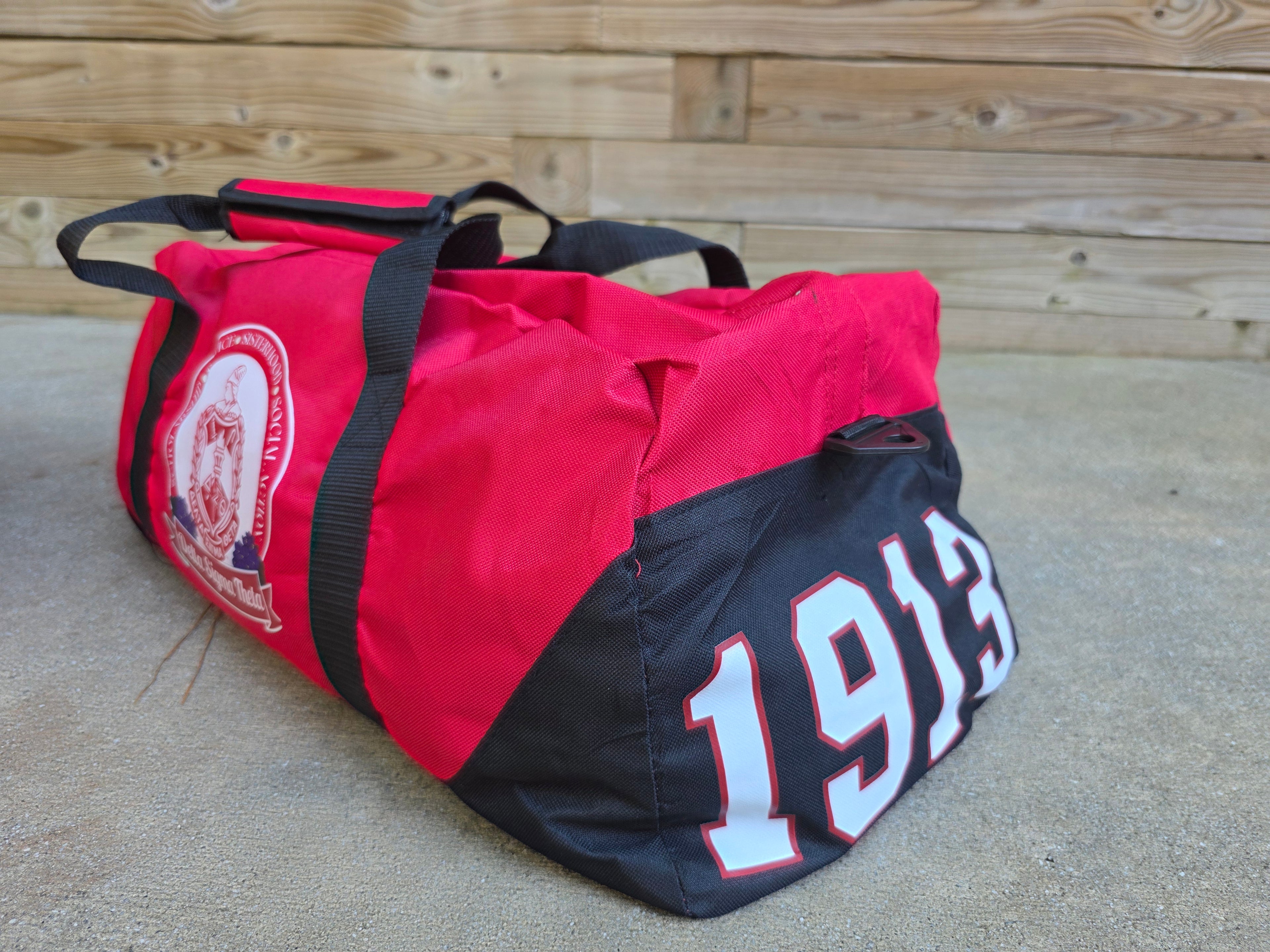 Delta Sigma Theta Black and Red Medium Duffle Bag