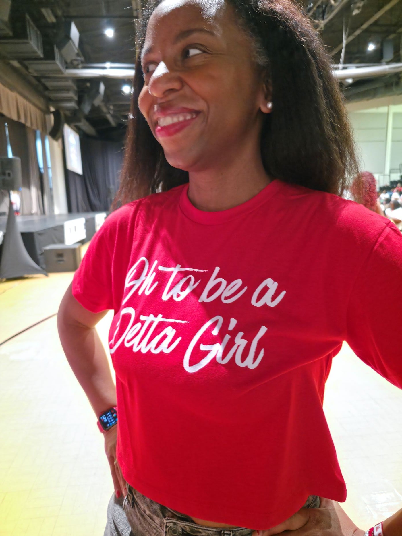 Oh To Be A Delta Girl Red Crop Shirt