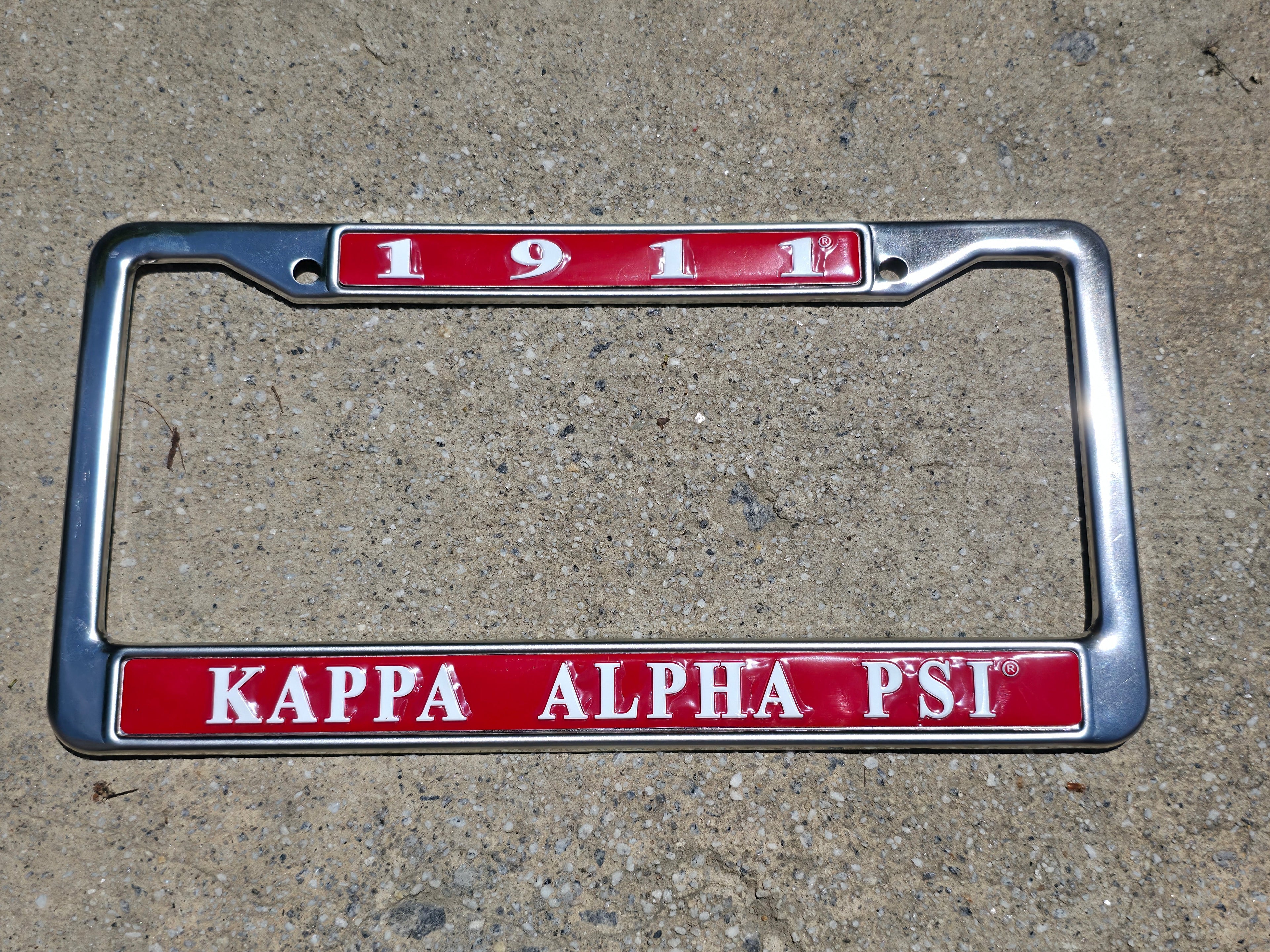 Kappa Alpha Psi Back License Plate Tag