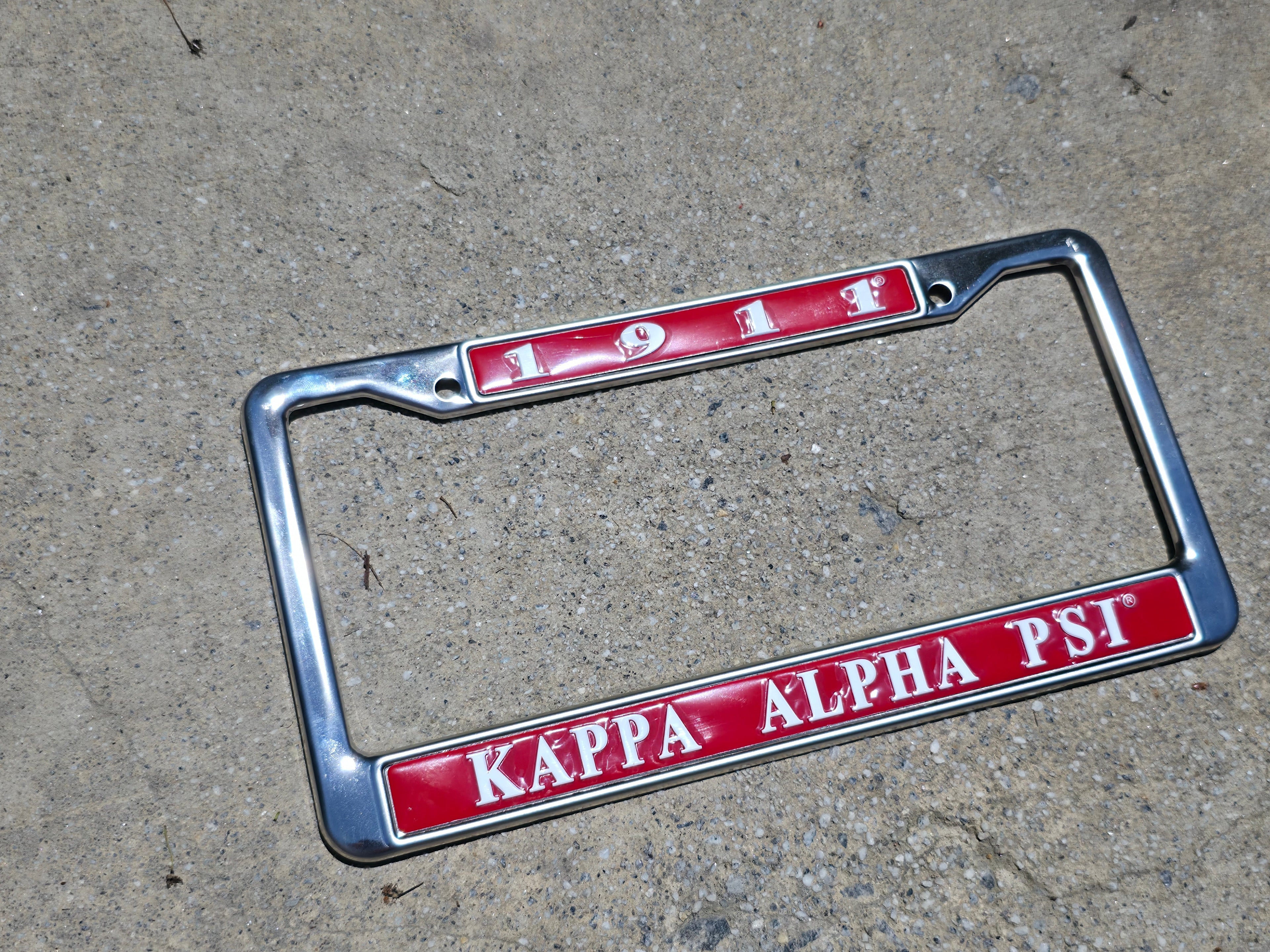 Kappa Alpha Psi Back License Plate Tag