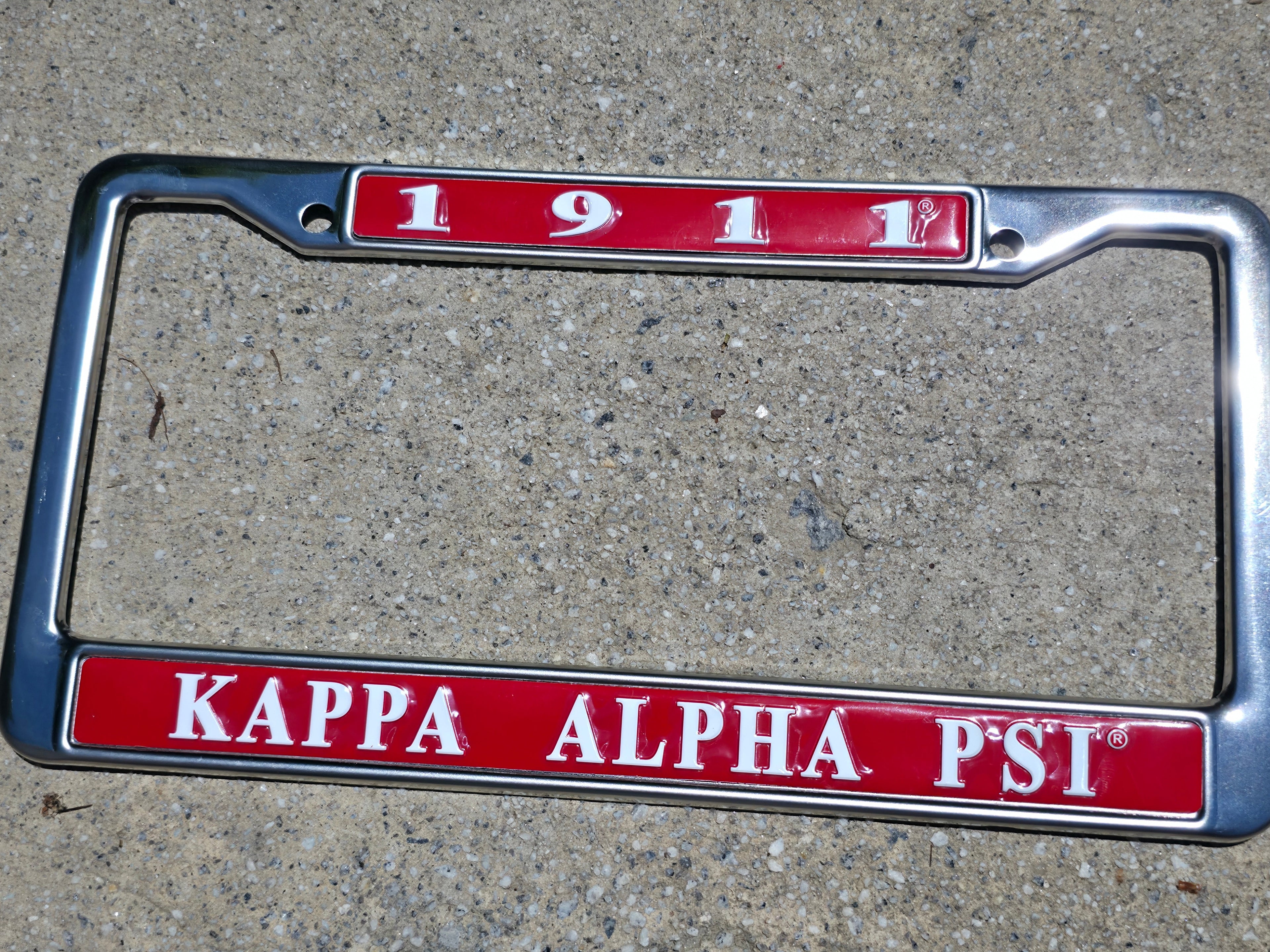 Kappa Alpha Psi Back License Plate Tag