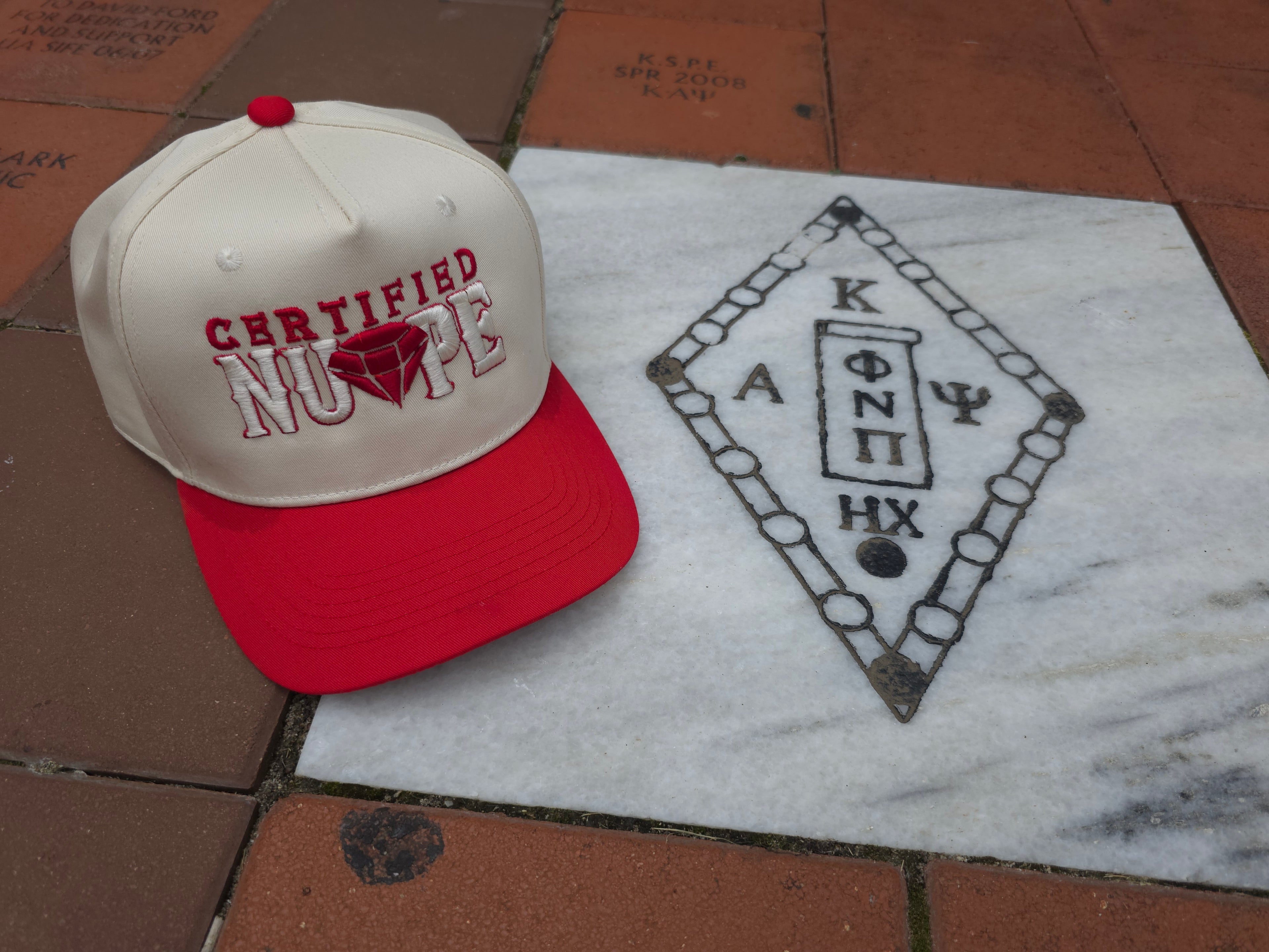 Certified Nupe Diamond Embroidered Two Tone Hat