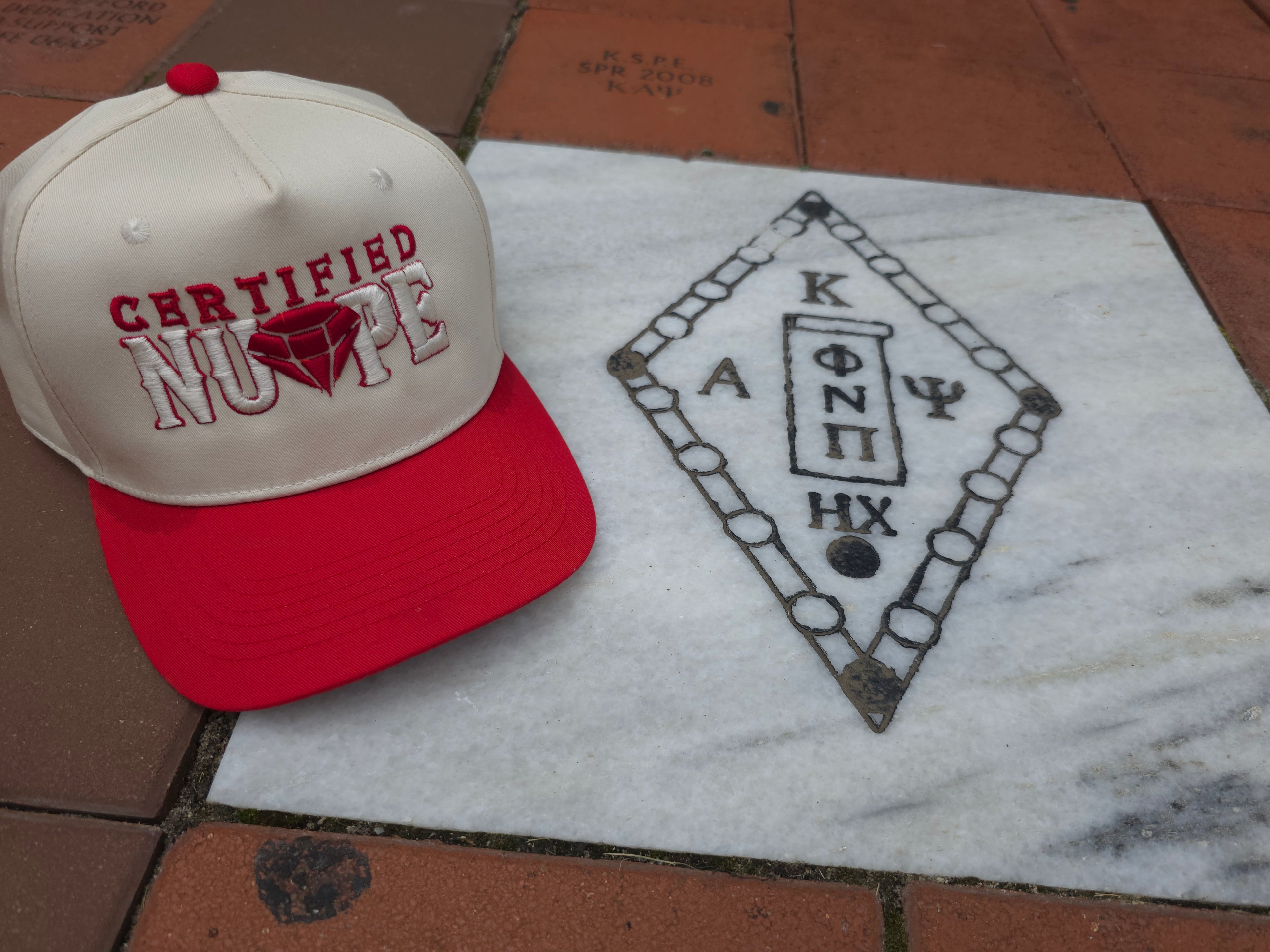 Certified Nupe Diamond Embroidered Two Tone Hat