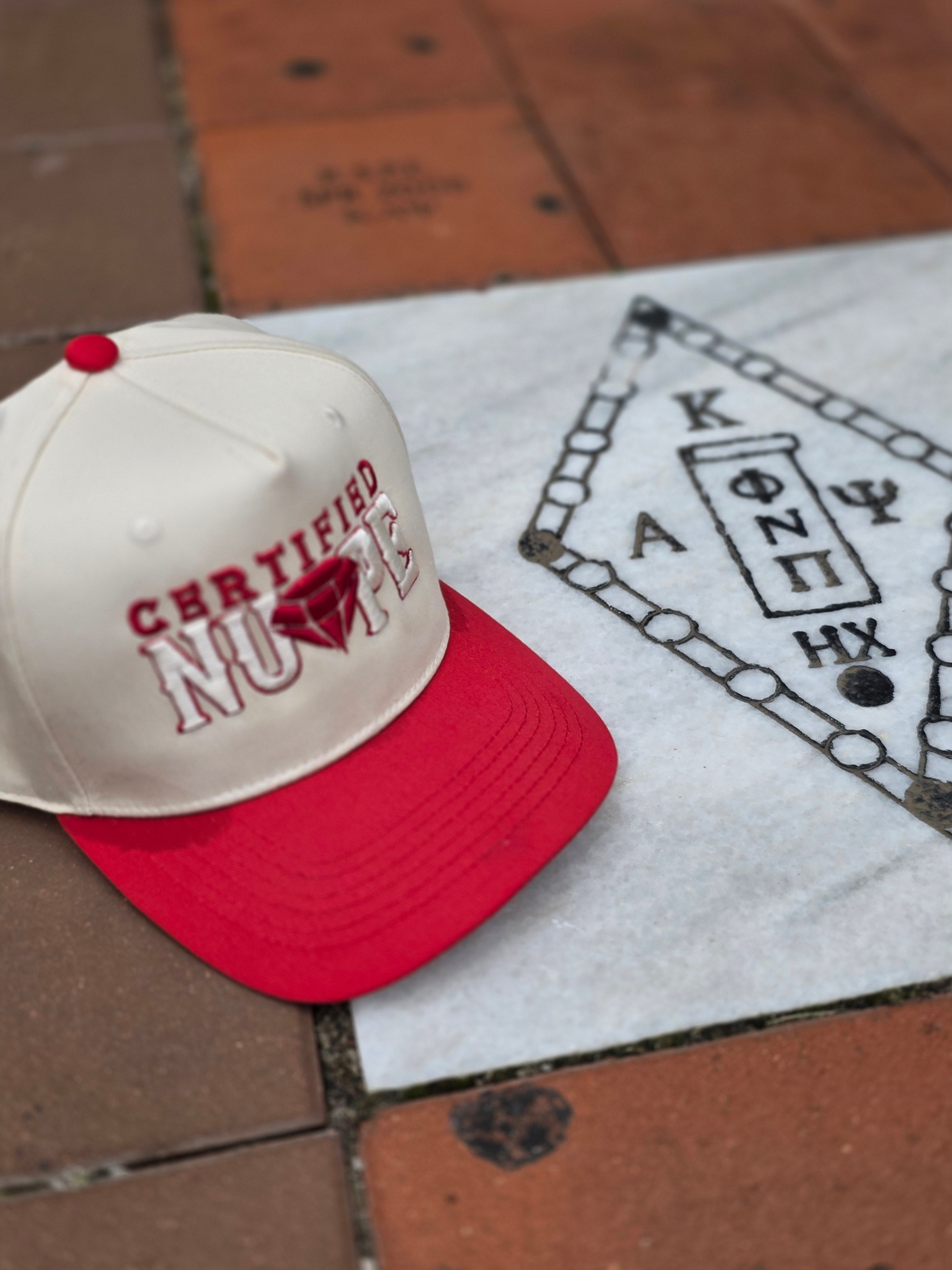 Certified Nupe Diamond Embroidered Two Tone Hat