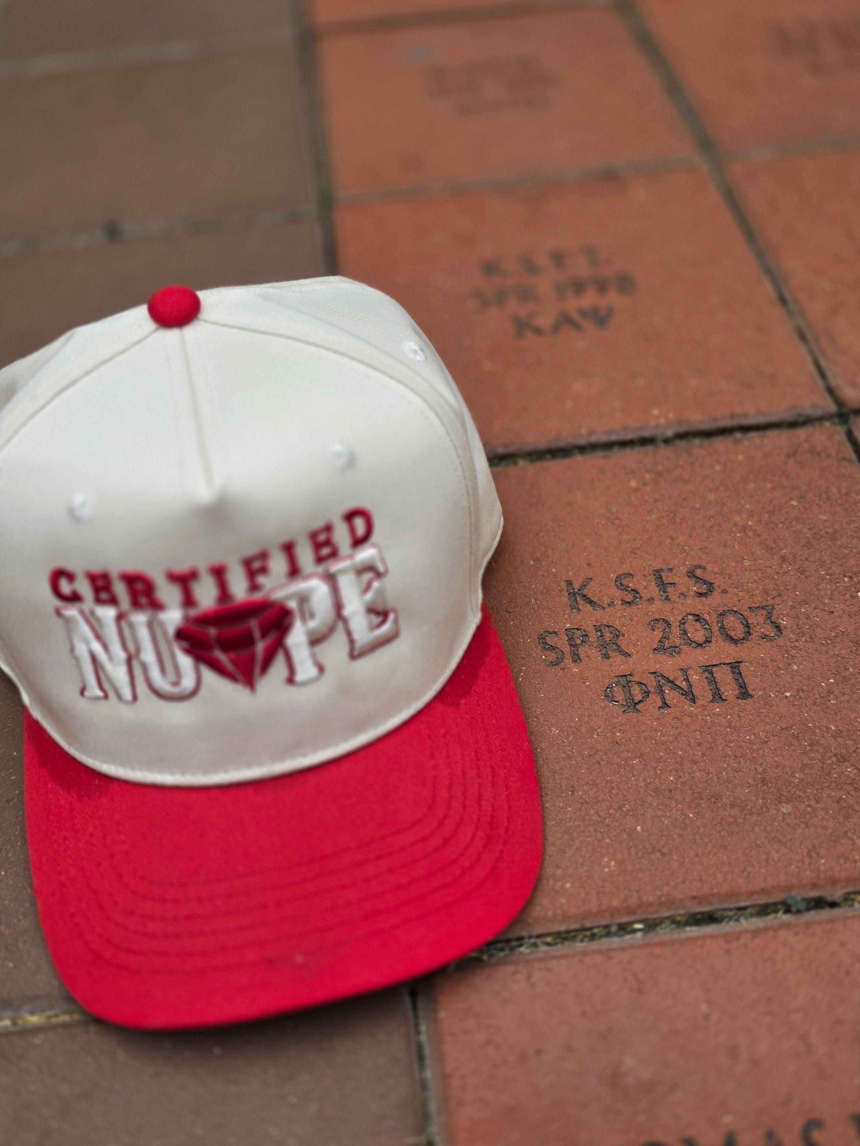 Certified Nupe Diamond Embroidered Two Tone Hat