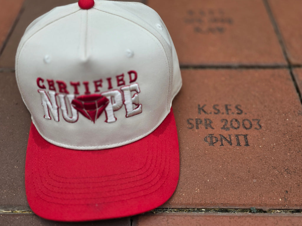 Certified Nupe Diamond Embroidered Two Tone Hat