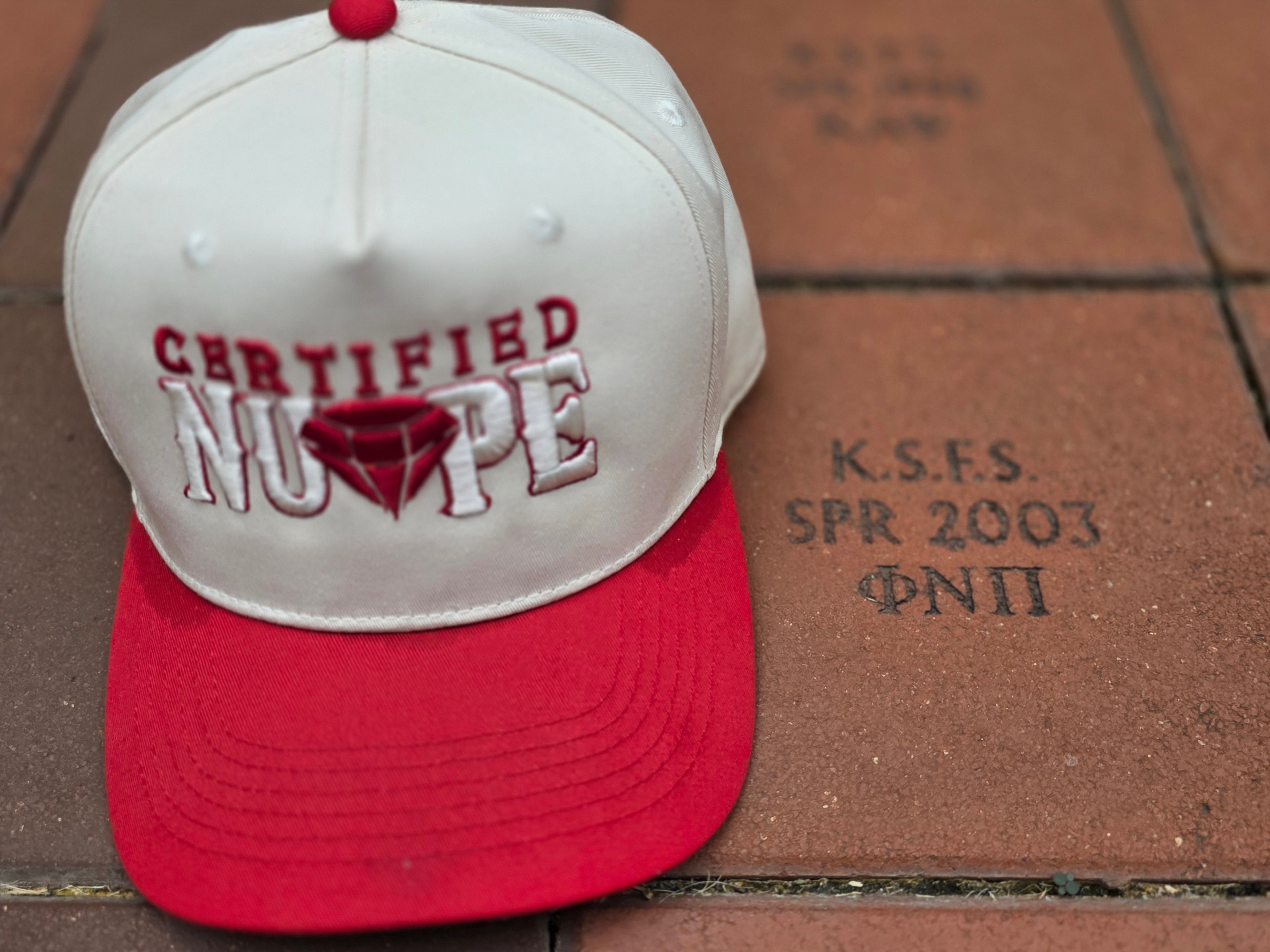Certified Nupe Diamond Embroidered Two Tone Hat
