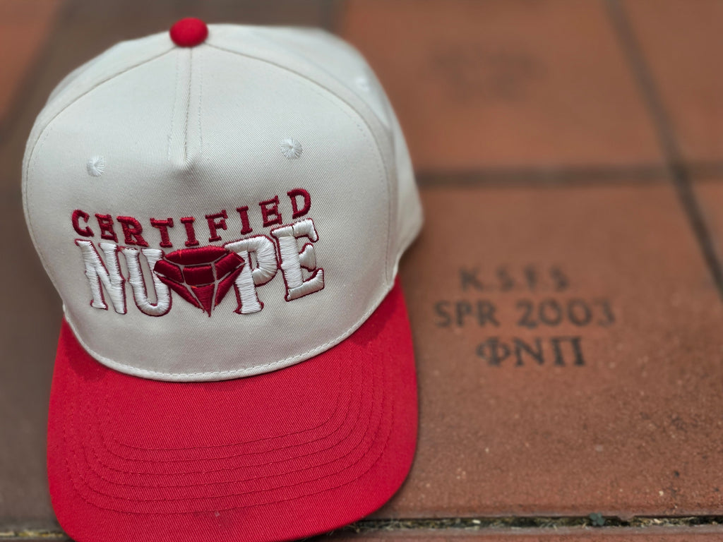 Certified Nupe Diamond Embroidered Two Tone Hat