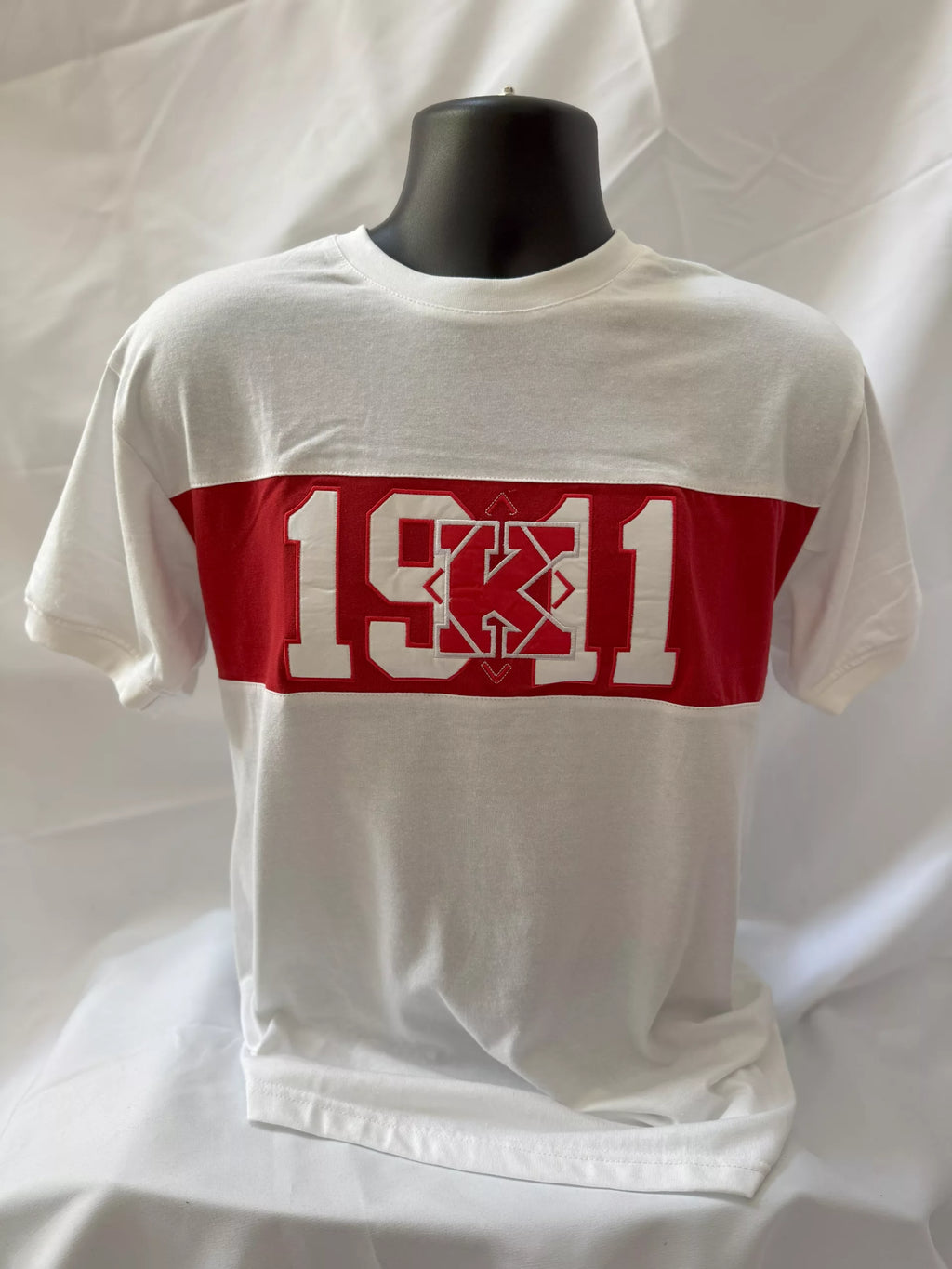 Kappa Alpha Psi Diamond 1911 Embroidered T-Shirt - 3XL, White/Red image