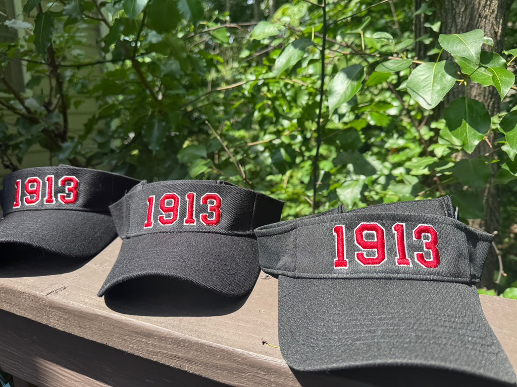 Delta Sigma Theta Black 1913 Embroidered Visor