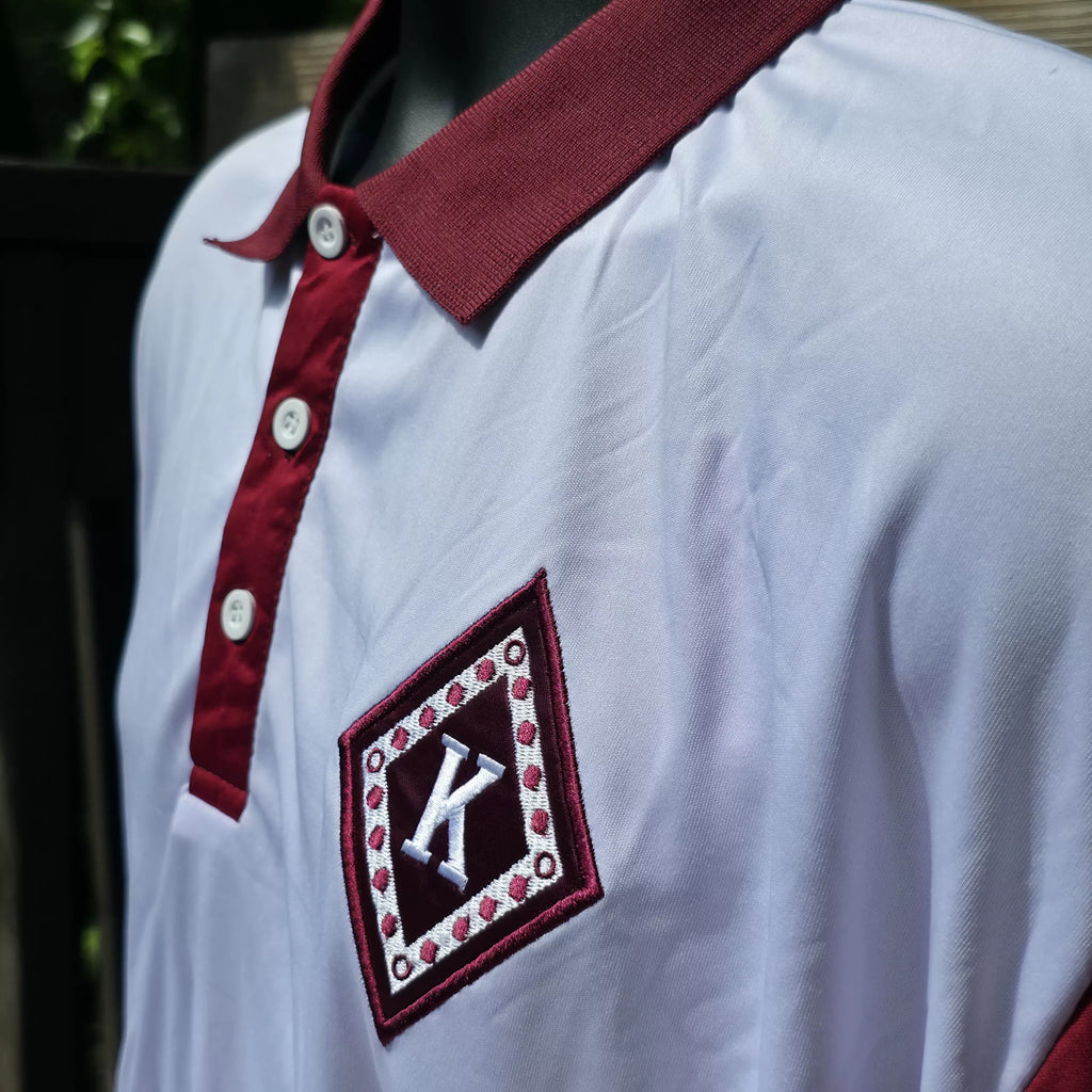 Kappa Alpha Psi White and Crimson Polo Shirt image 1