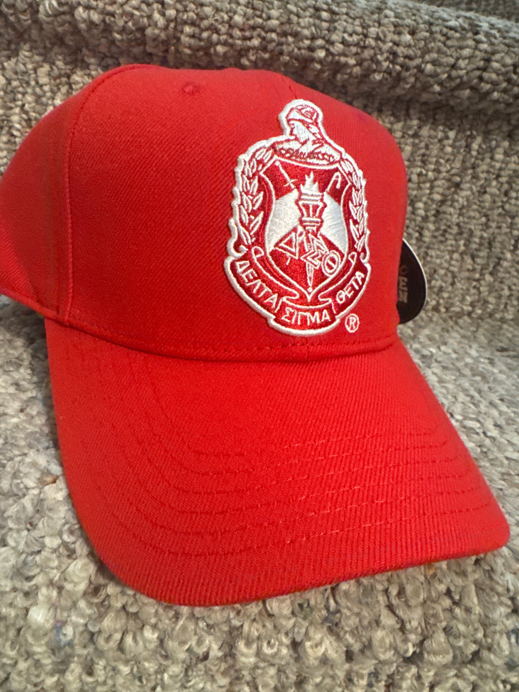 Black Delta Sigma Theta Embroidered  Crest Hat