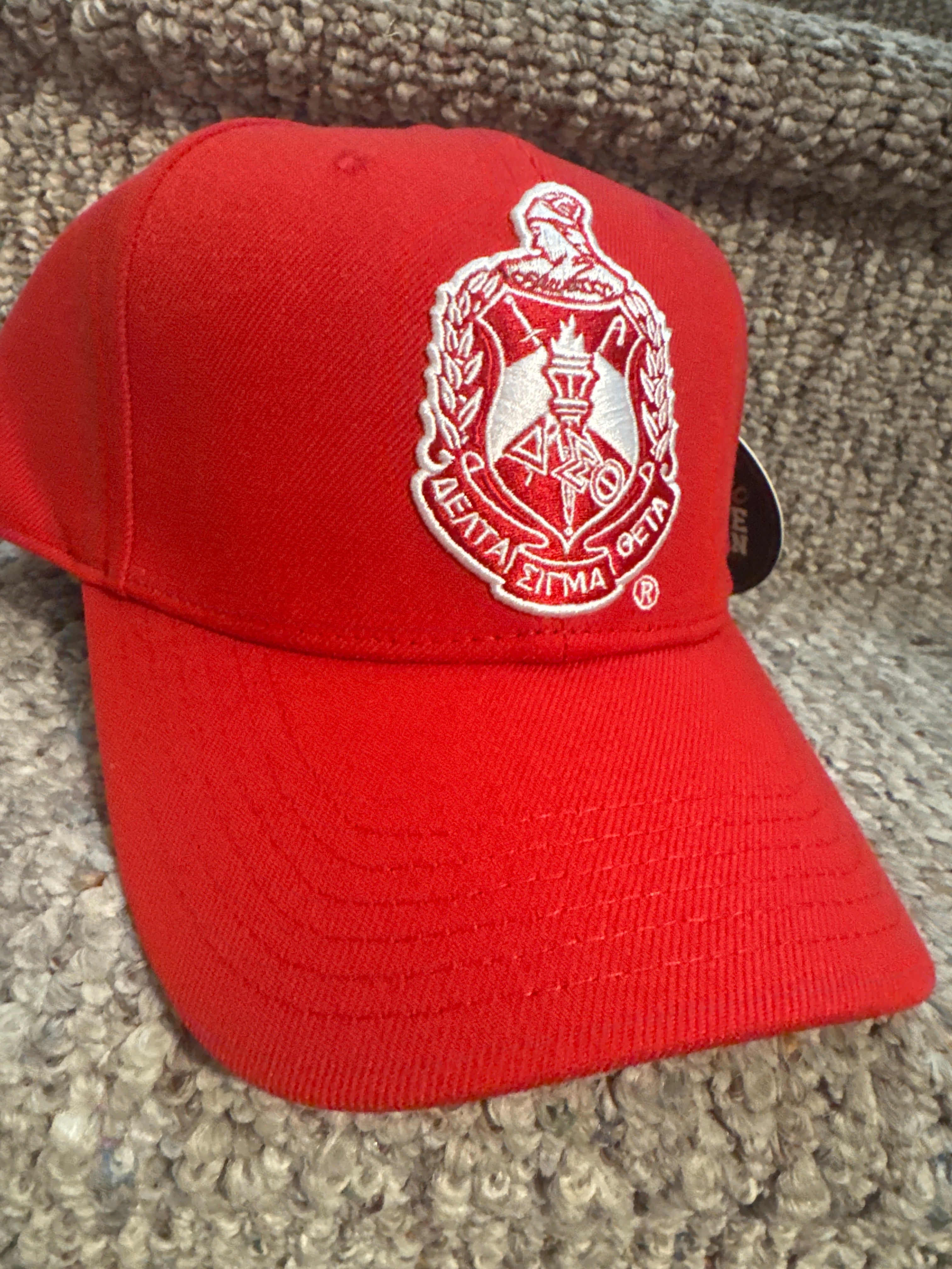Black Delta Sigma Theta Embroidered  Crest Hat