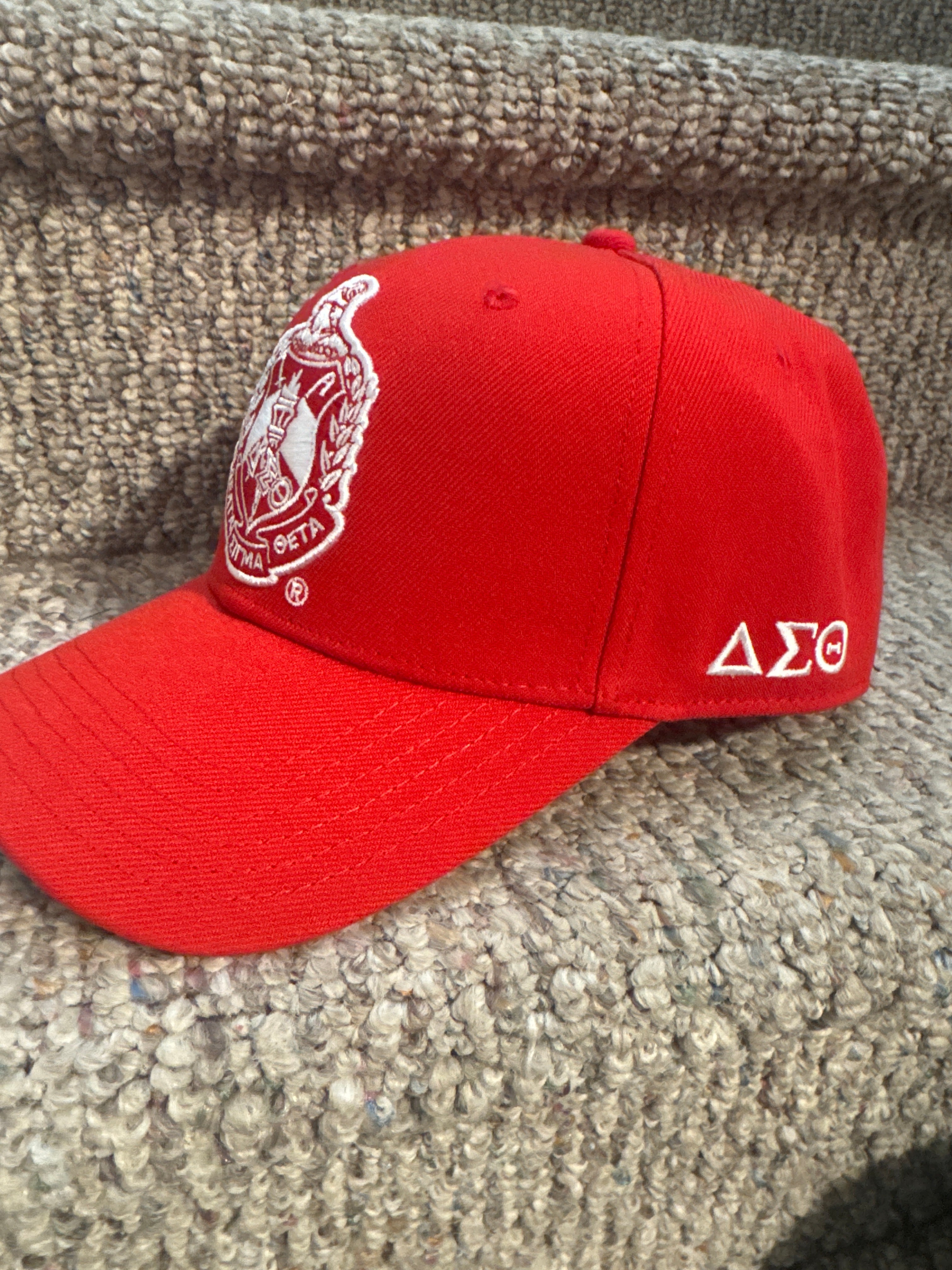 Black Delta Sigma Theta Embroidered  Crest Hat