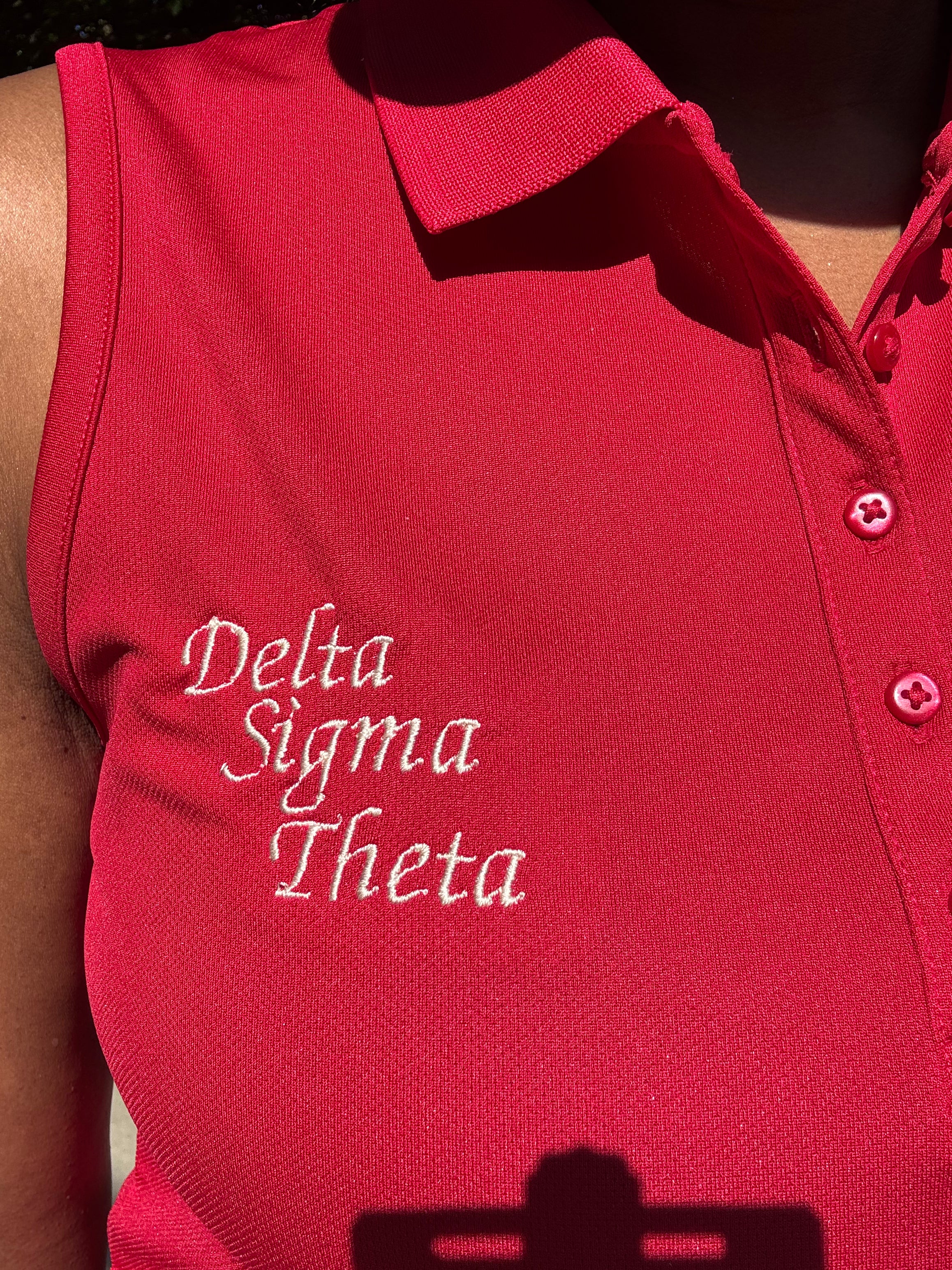 Delta Sigma Theta Sleeveless Golf Polo
