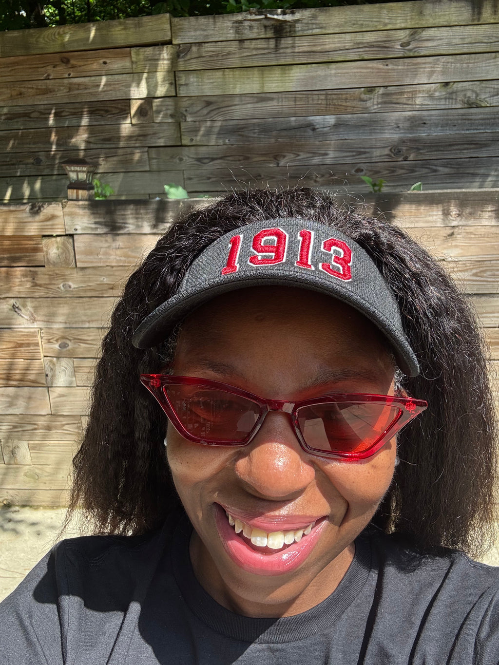 Delta Sigma Theta Black 1913 Embroidered Visor