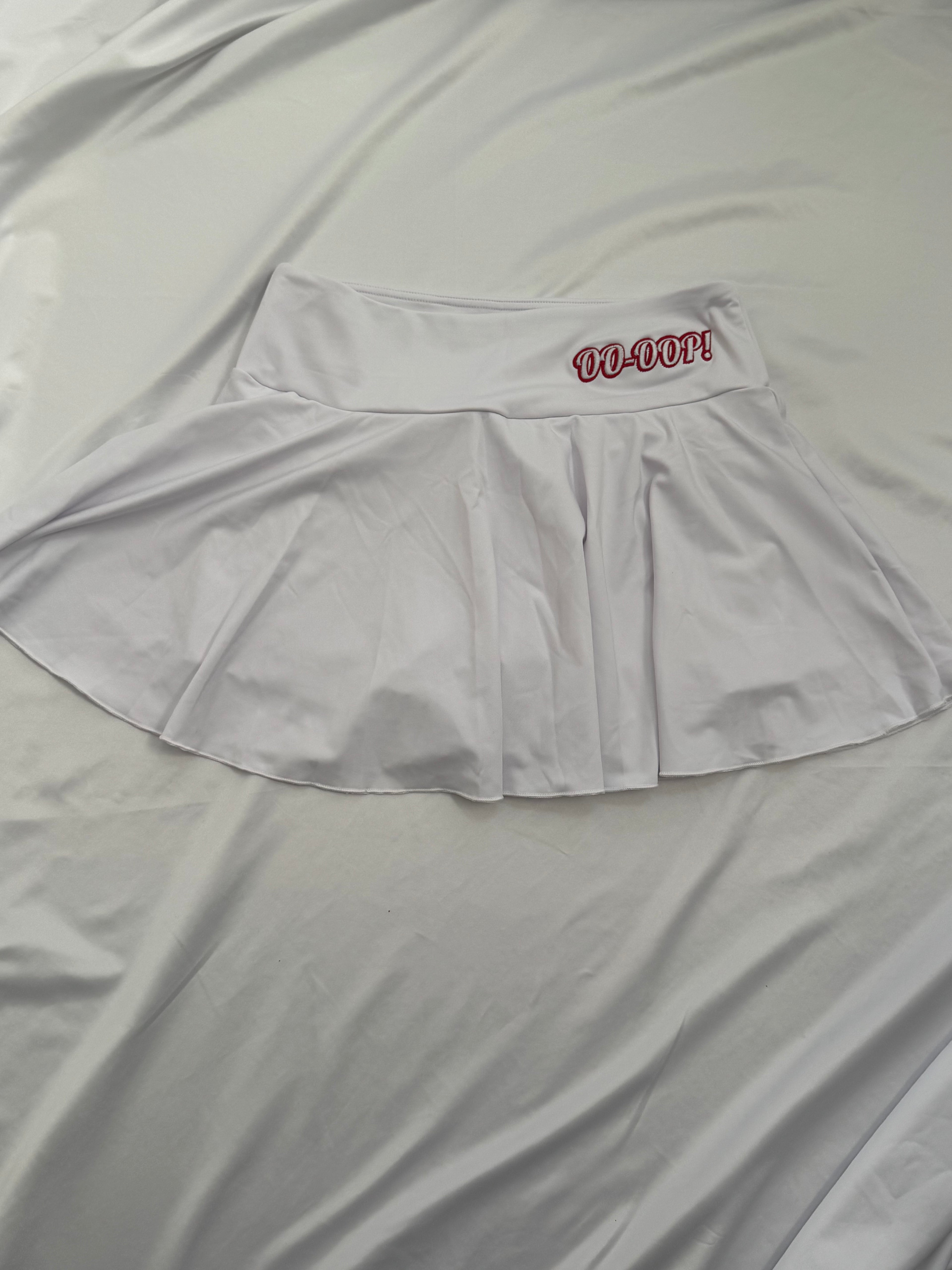 Delta Sigma Theta Oo-Oop White Skort