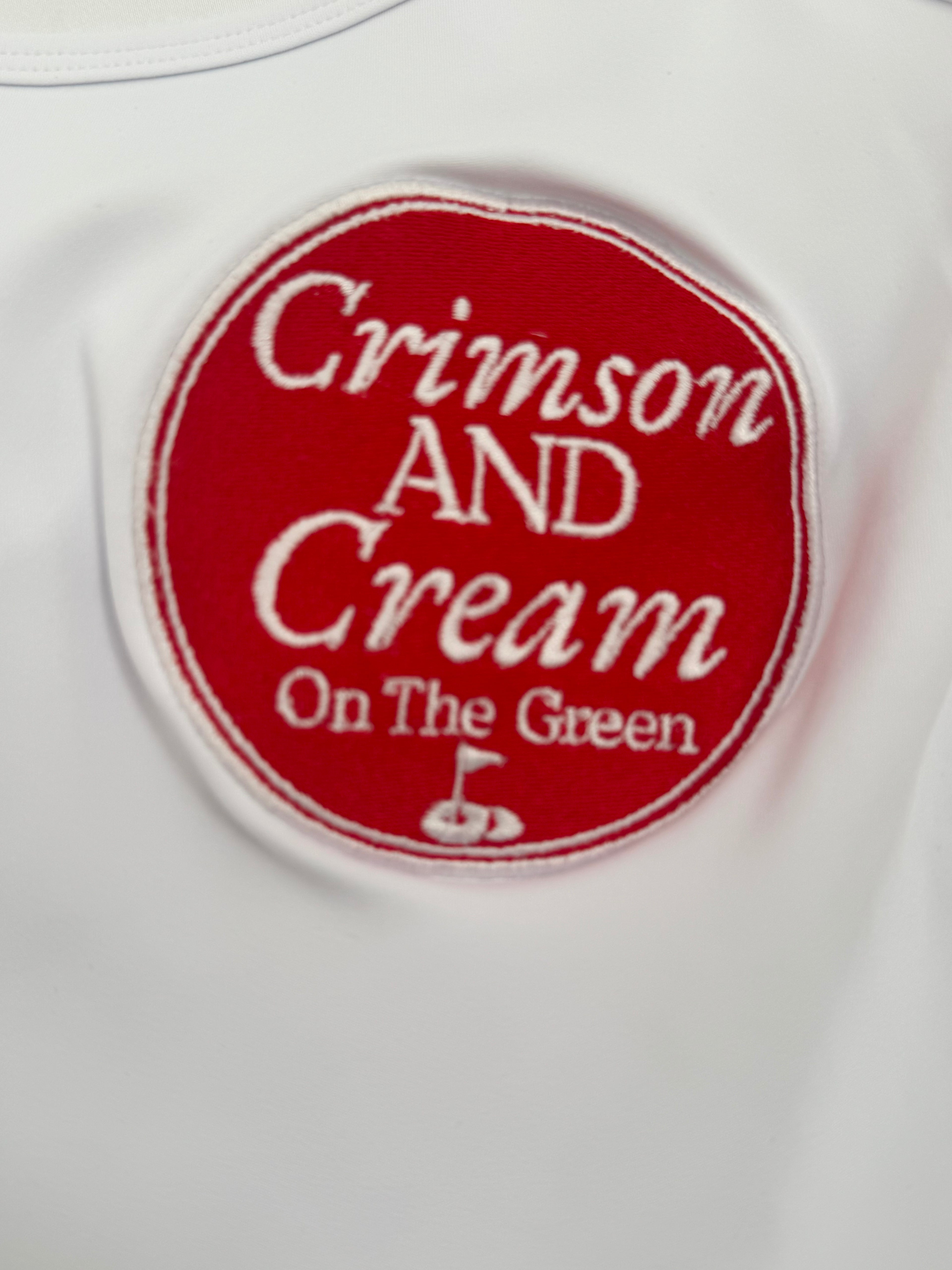 Crimson and Cream On The Green White Dress