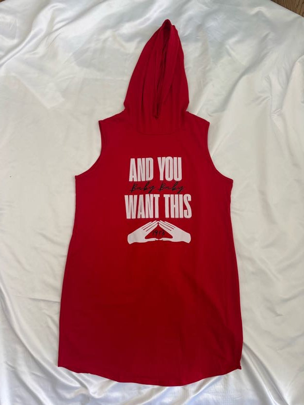 Delta Sigma Theta Red Hooded Dress