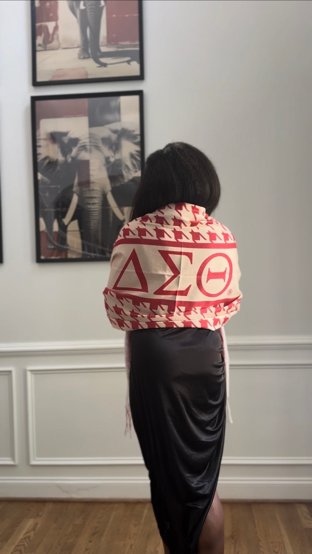 Delta Sigma Theta Houndstooth Shawl