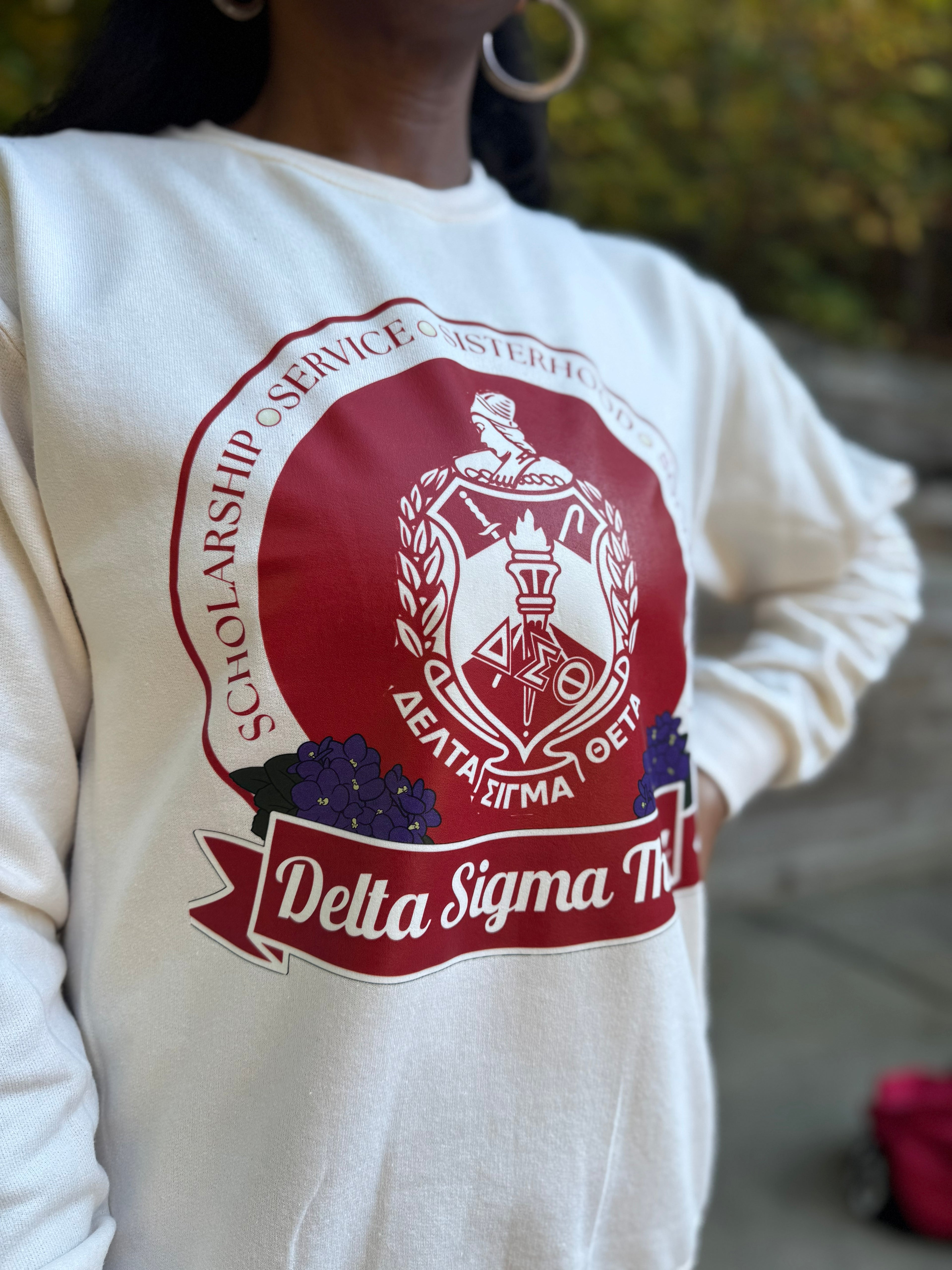 Delta Sigma Theta Violet and Crest Sweatshirt