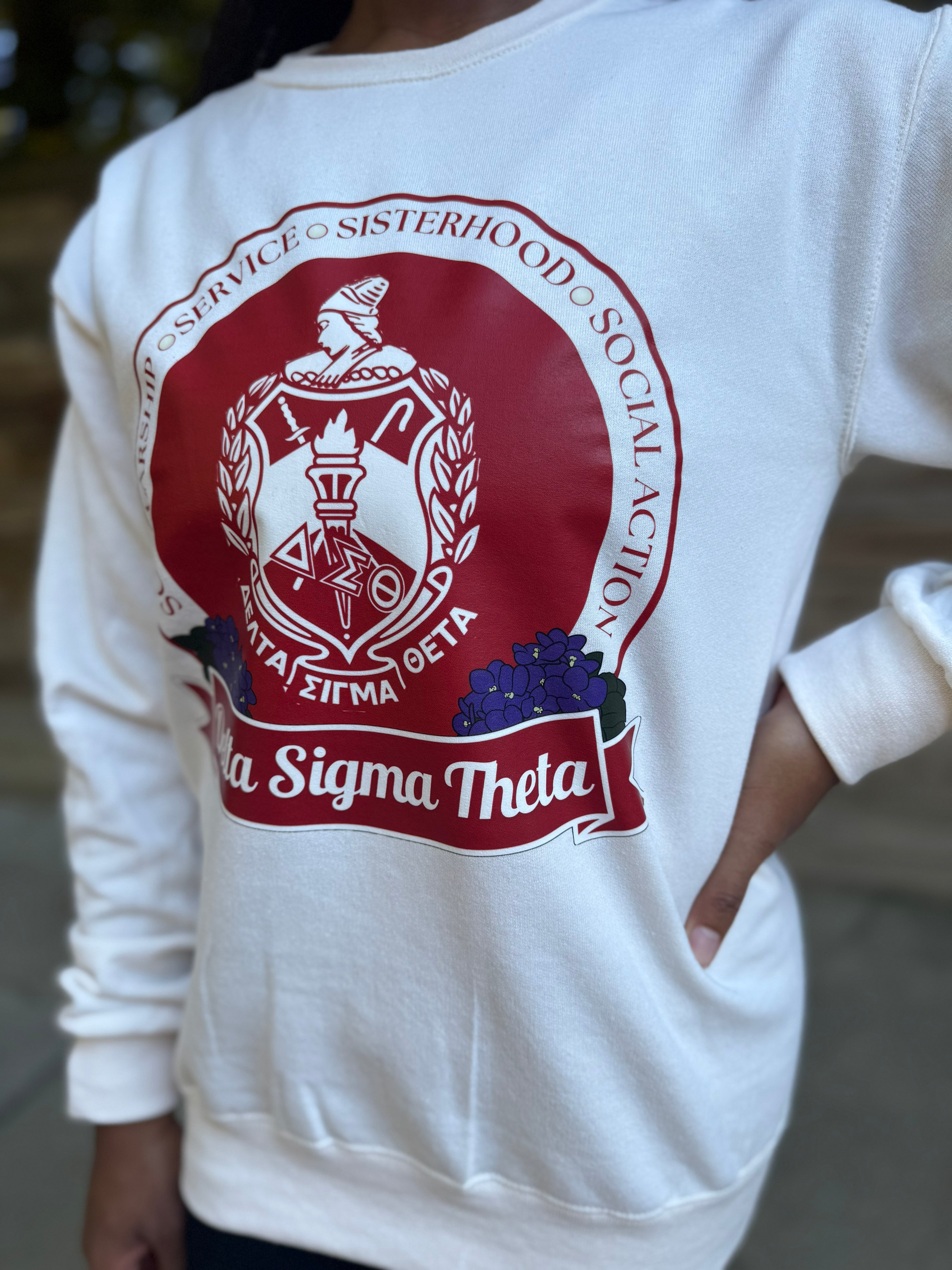 Delta Sigma Theta Violet and Crest Sweatshirt