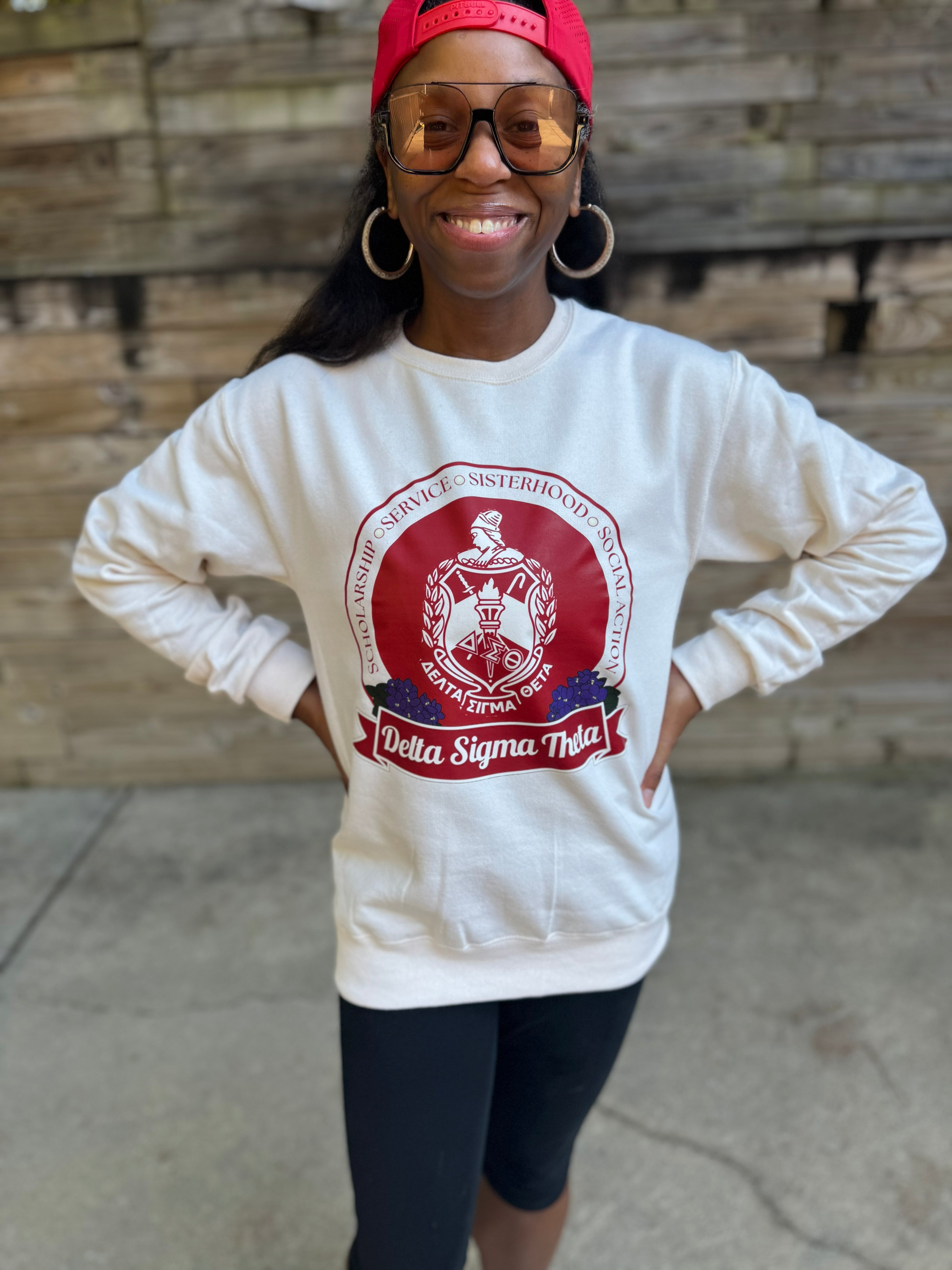 Delta Sigma Theta Violet and Crest Sweatshirt
