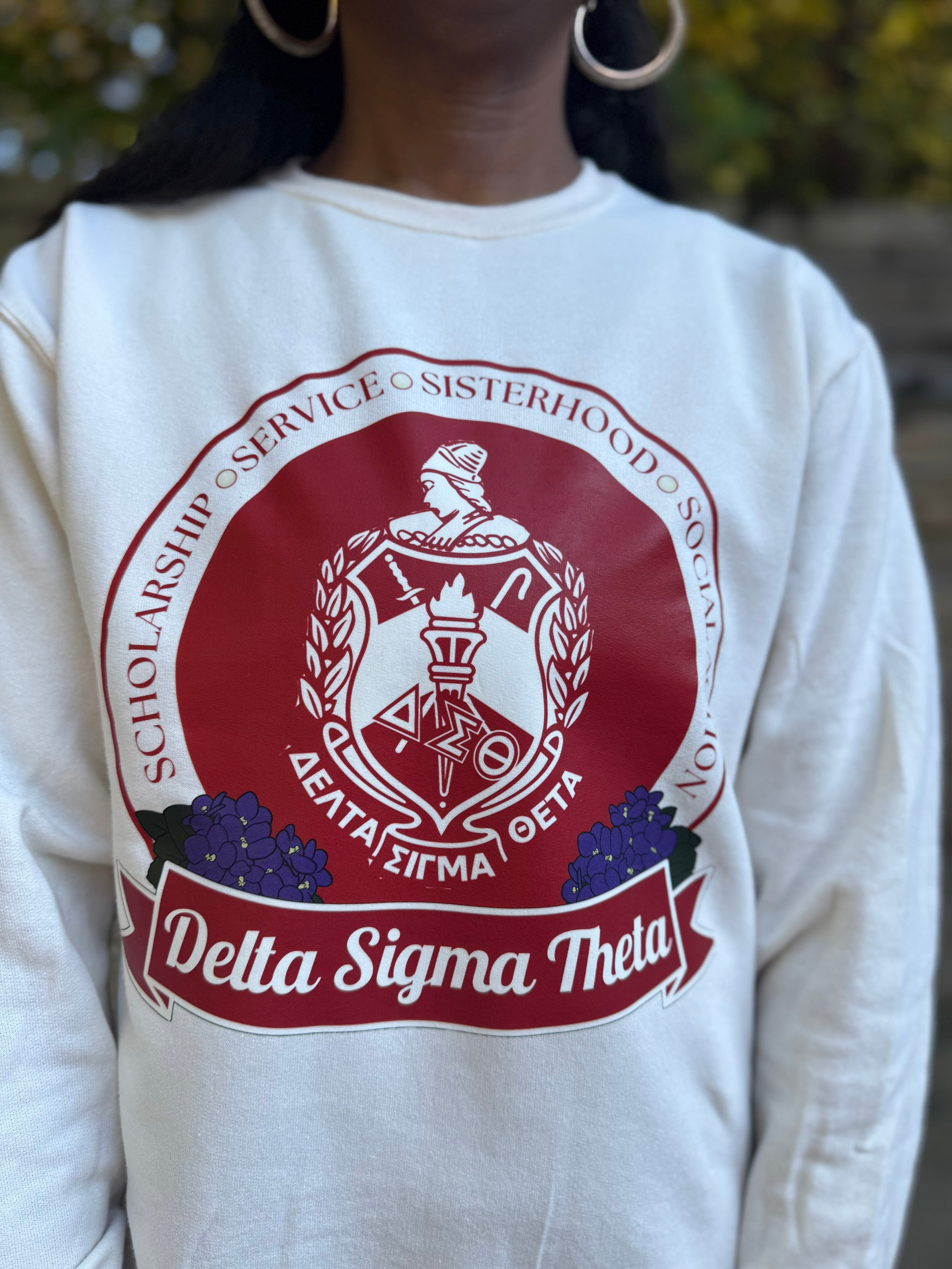 Delta Sigma Theta Violet and Crest Sweatshirt
