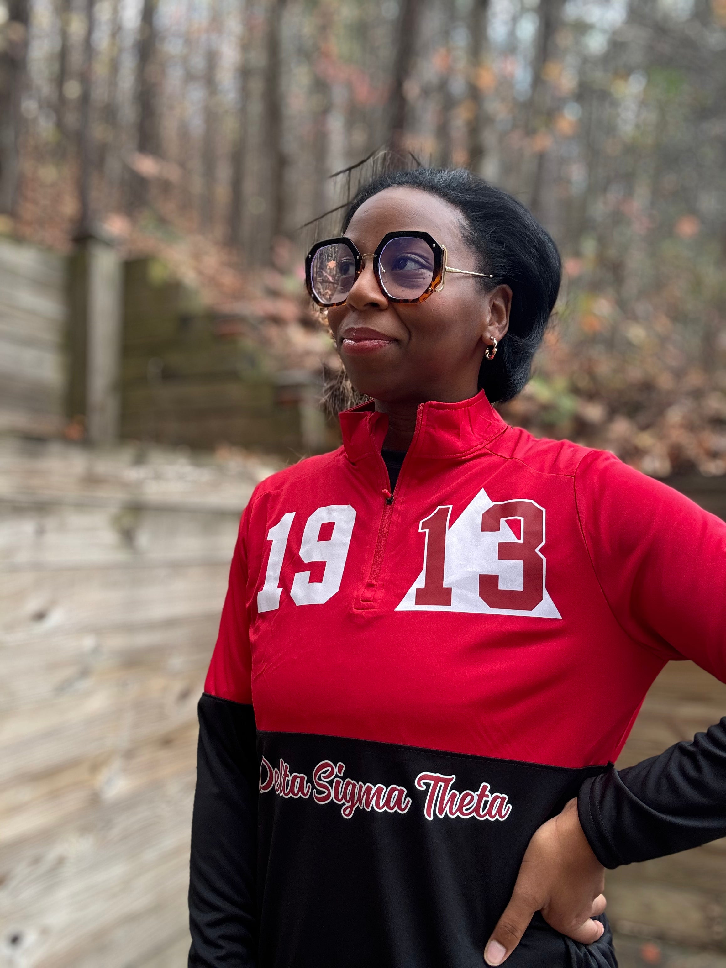 Delta Sigma Theta 1913 Two Tone Delta-Zip Pullover