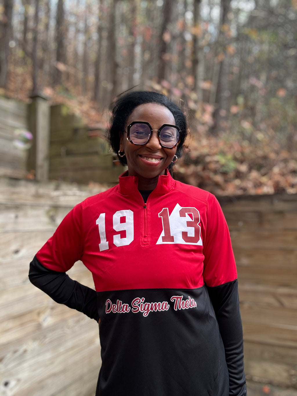 Delta Sigma Theta 1913 Two Tone Delta-Zip Pullover