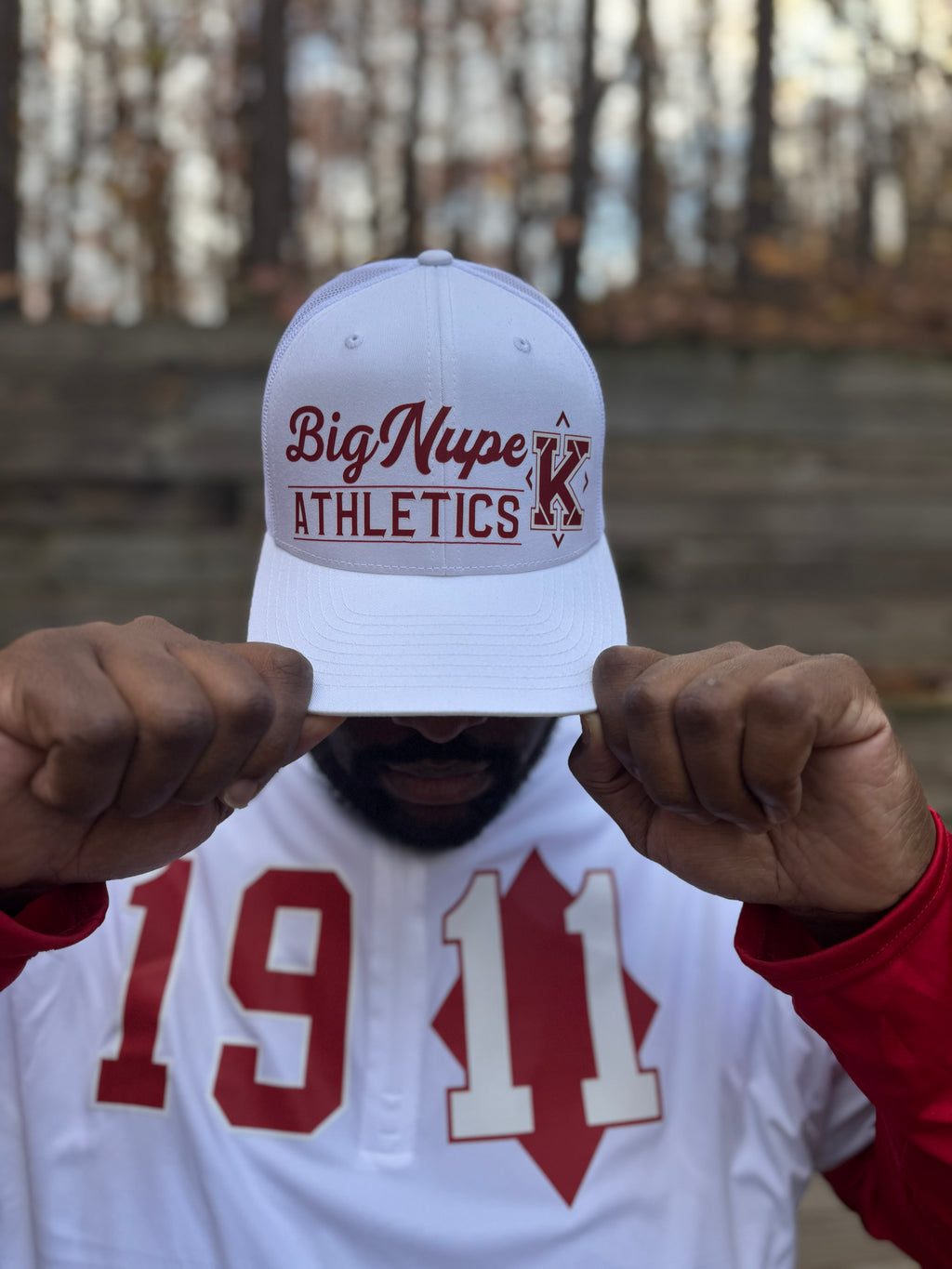 Big Nupe Athletics White Trucker Hat