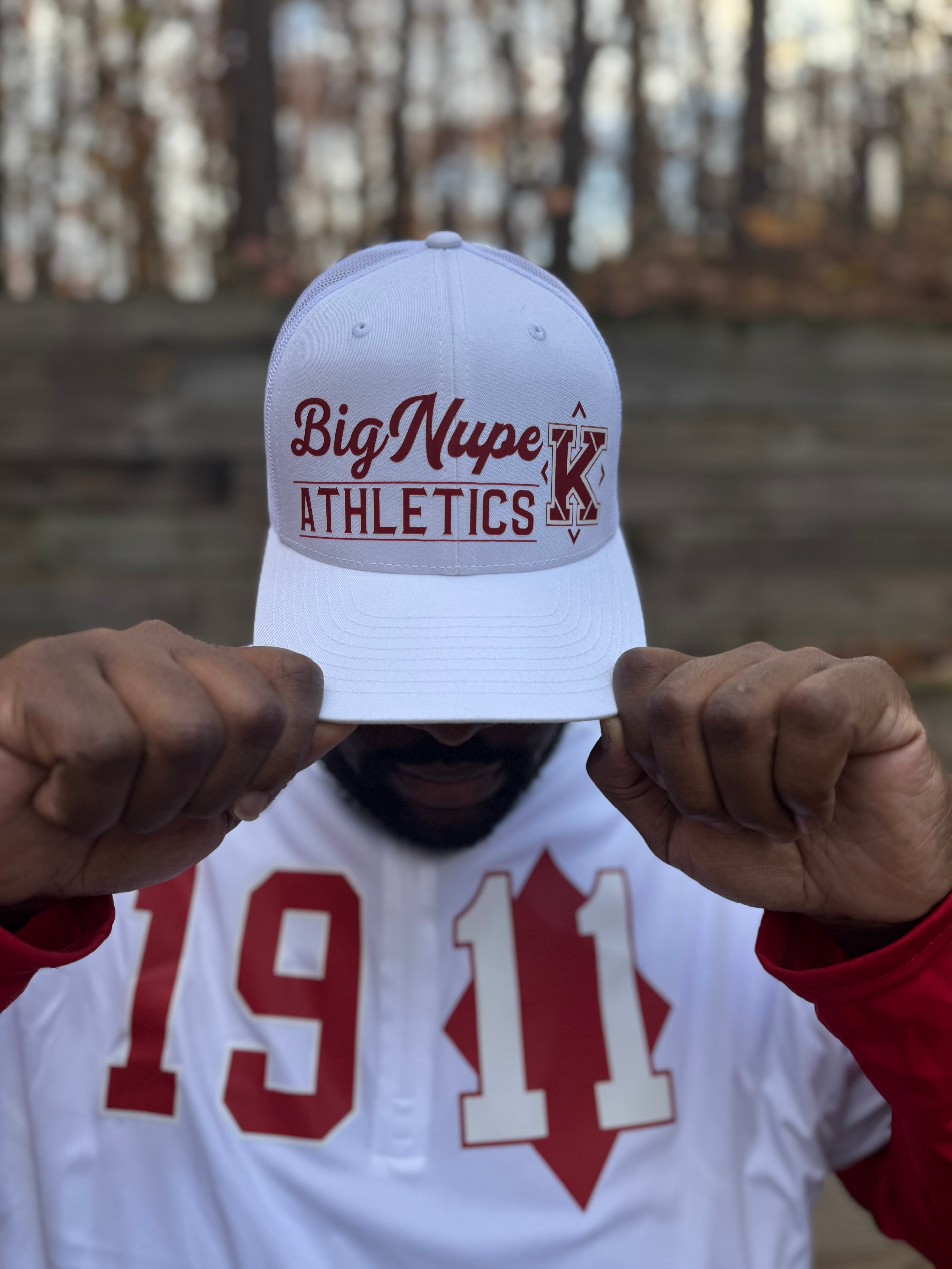 Big Nupe Athletics White Trucker Hat