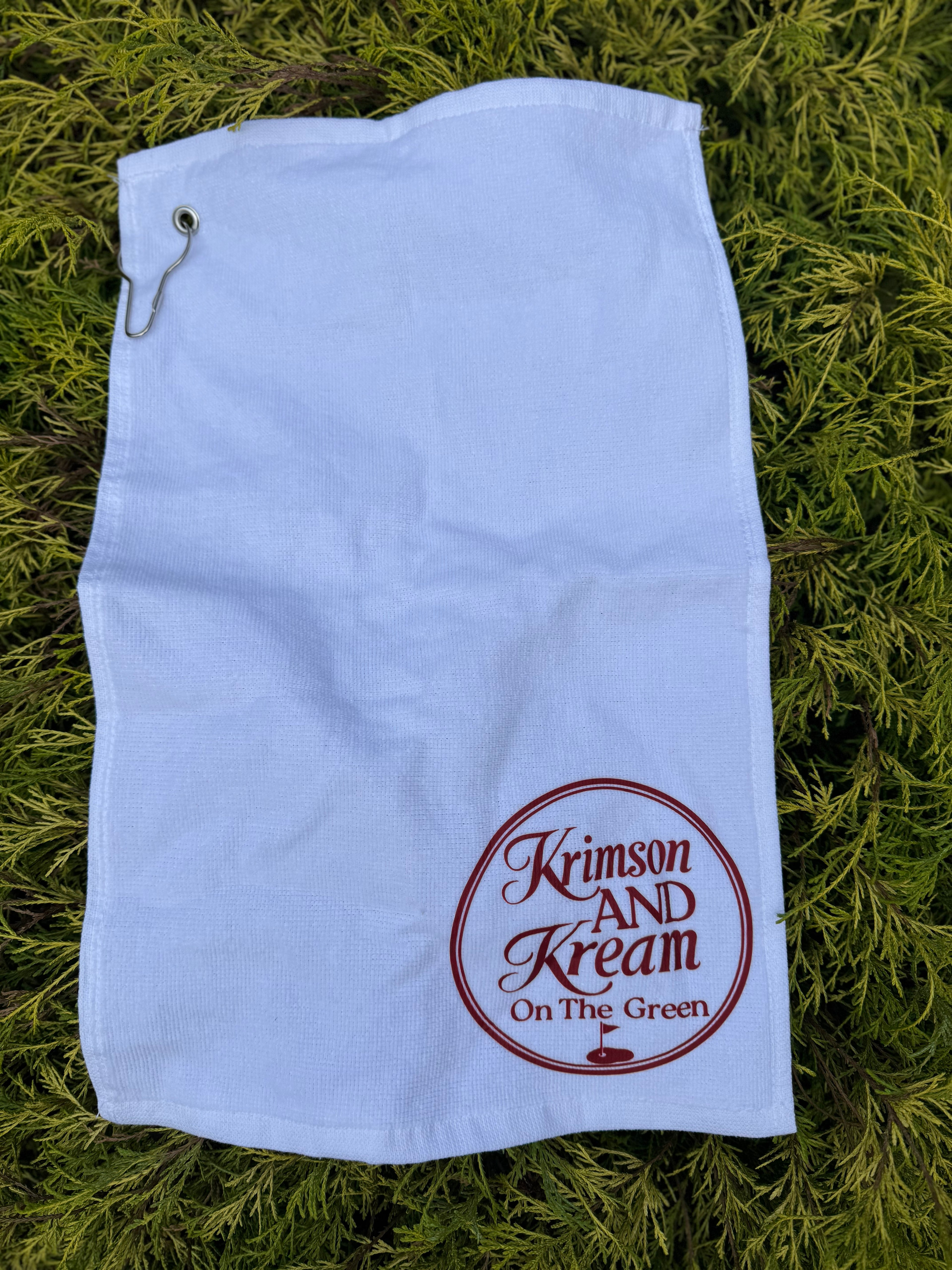 Kappa Alpha Psi Krimson and Kream On The Green Golf Towel