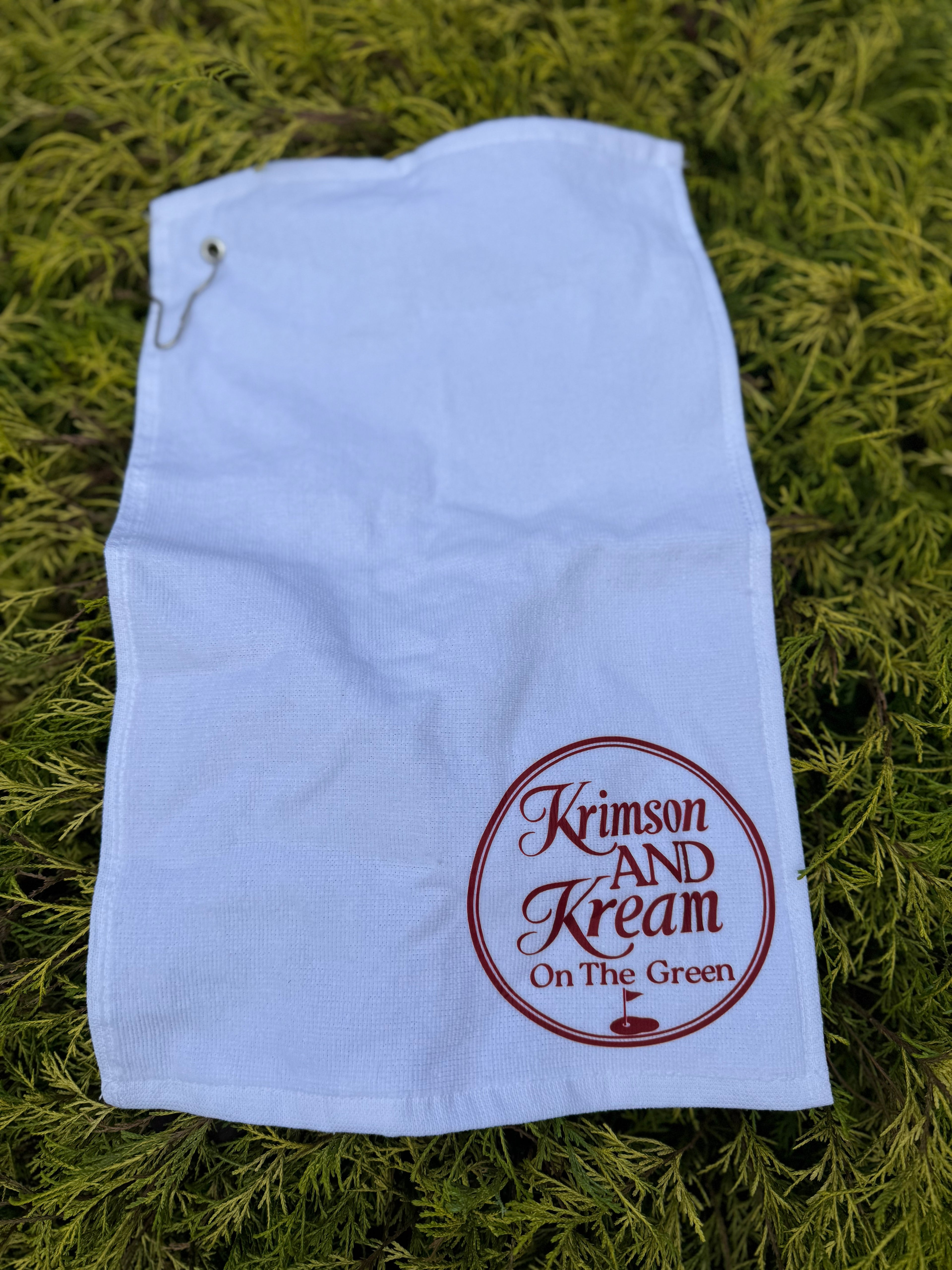 Kappa Alpha Psi Krimson and Kream On The Green Golf Towel
