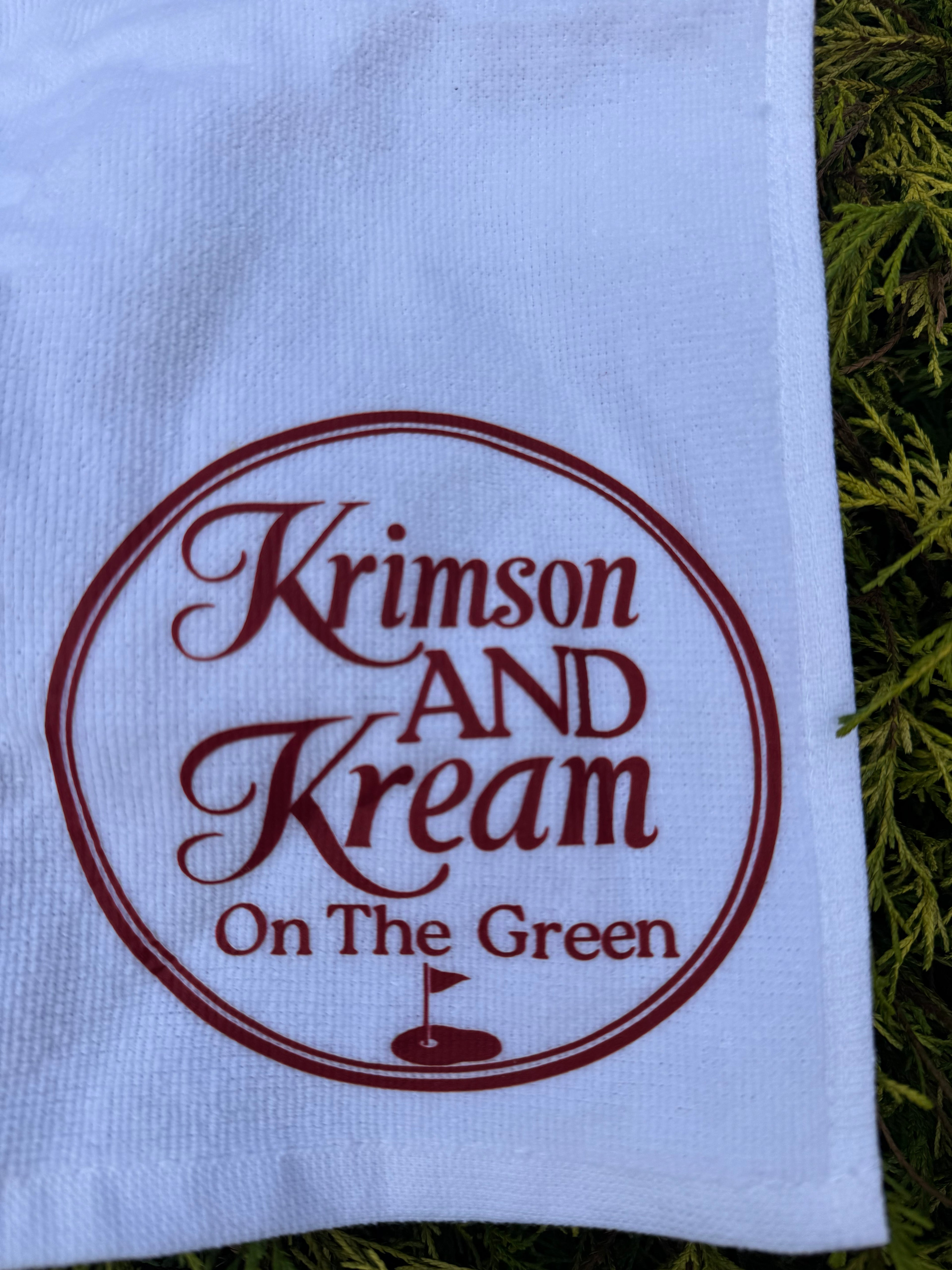 Kappa Alpha Psi Krimson and Kream On The Green Golf Towel