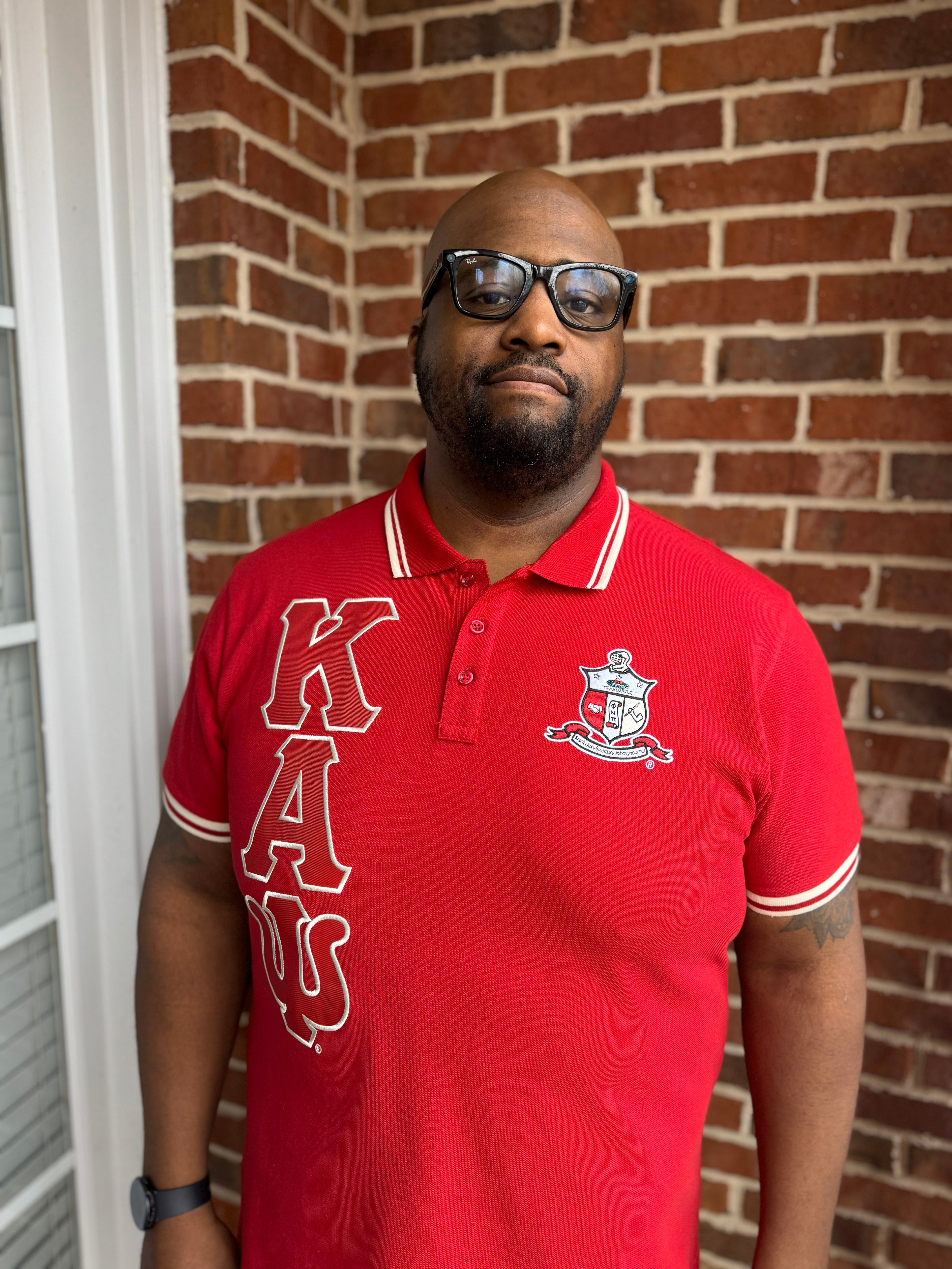 Kappa Alpha Psi Crimson Coat of Arm Embroidered Polo