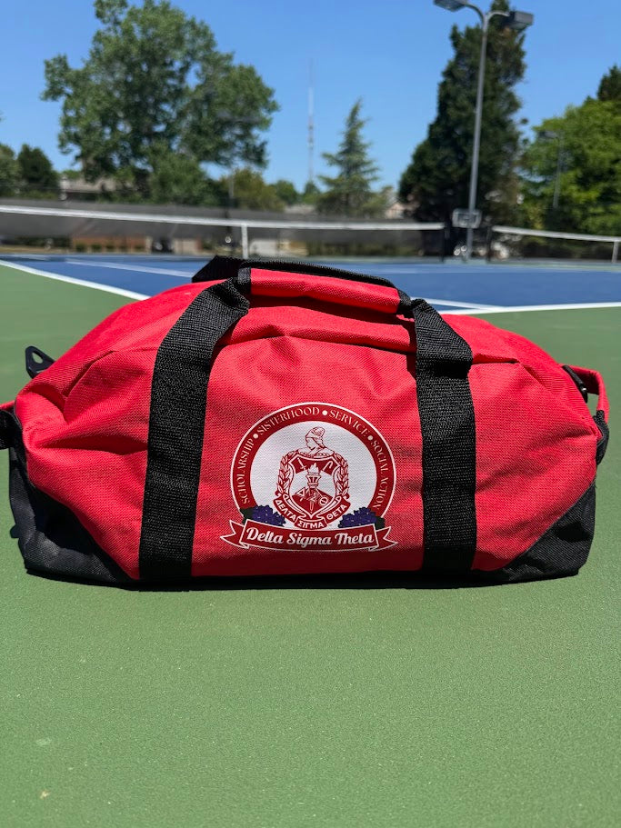 Delta Sigma Theta Black and Red Small Duffle Bag