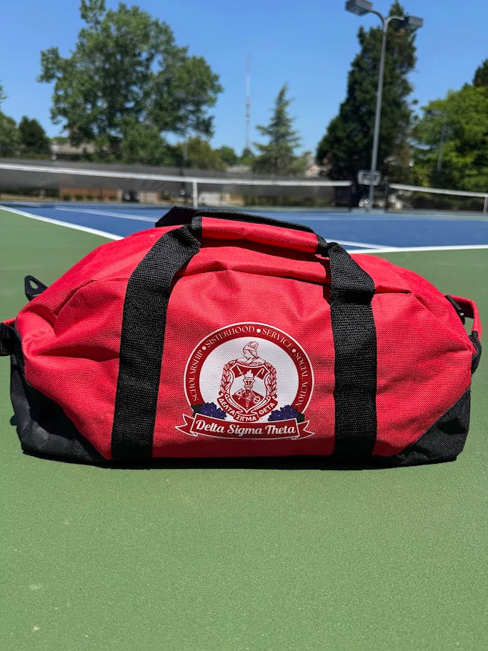 Delta Sigma Theta Black and Red Small Duffle Bag
