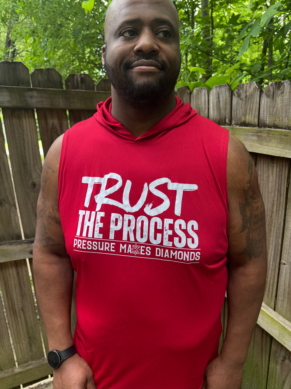Trust The Process Sleeveless Crimson Dri-fit