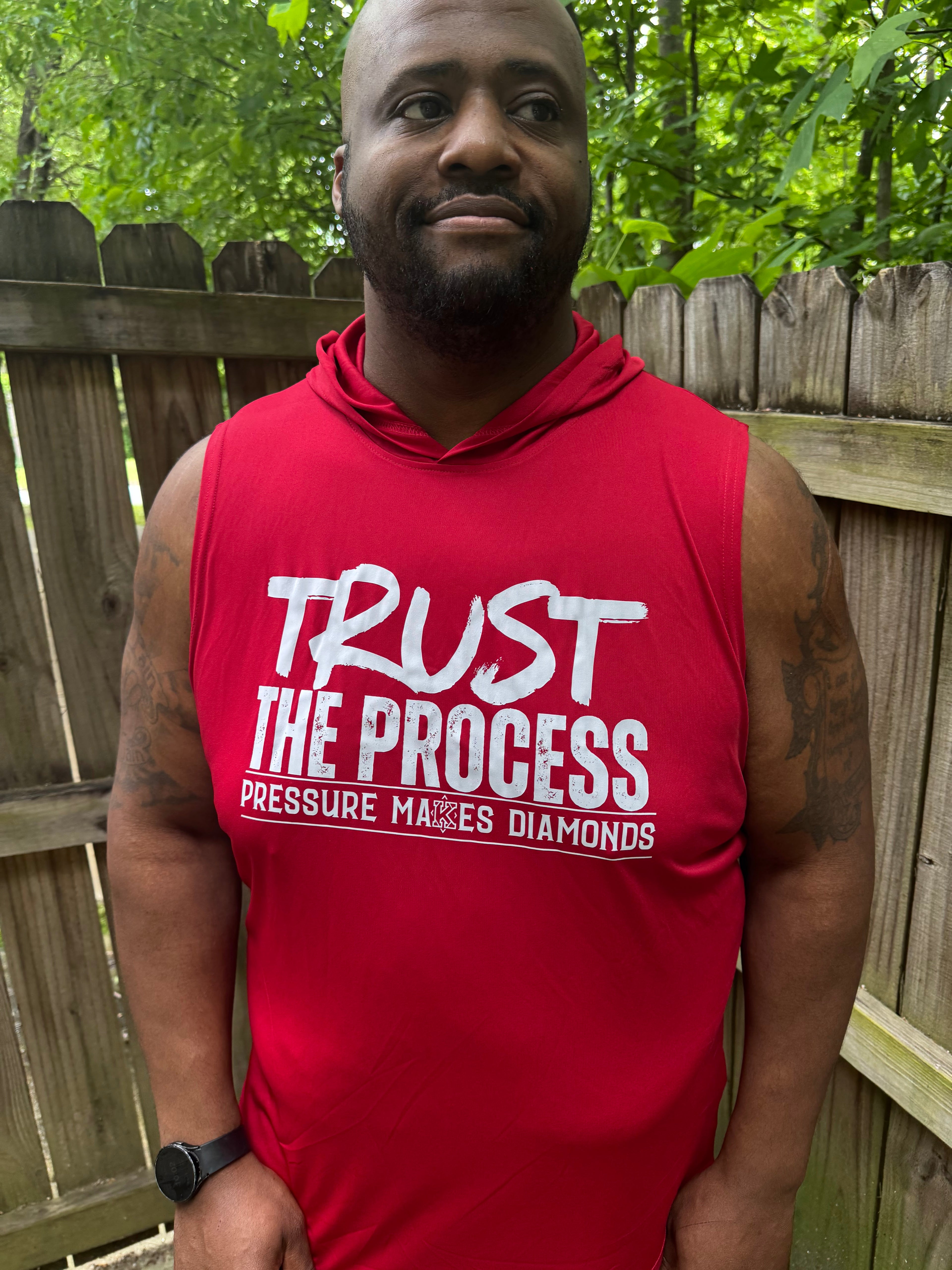Trust The Process Sleeveless Crimson Dri-fit