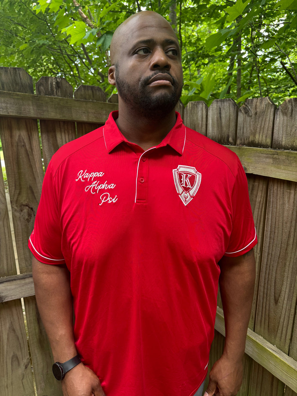Kappa Alpha Psi Krimson and Kreme On The Green Embroidered Polo