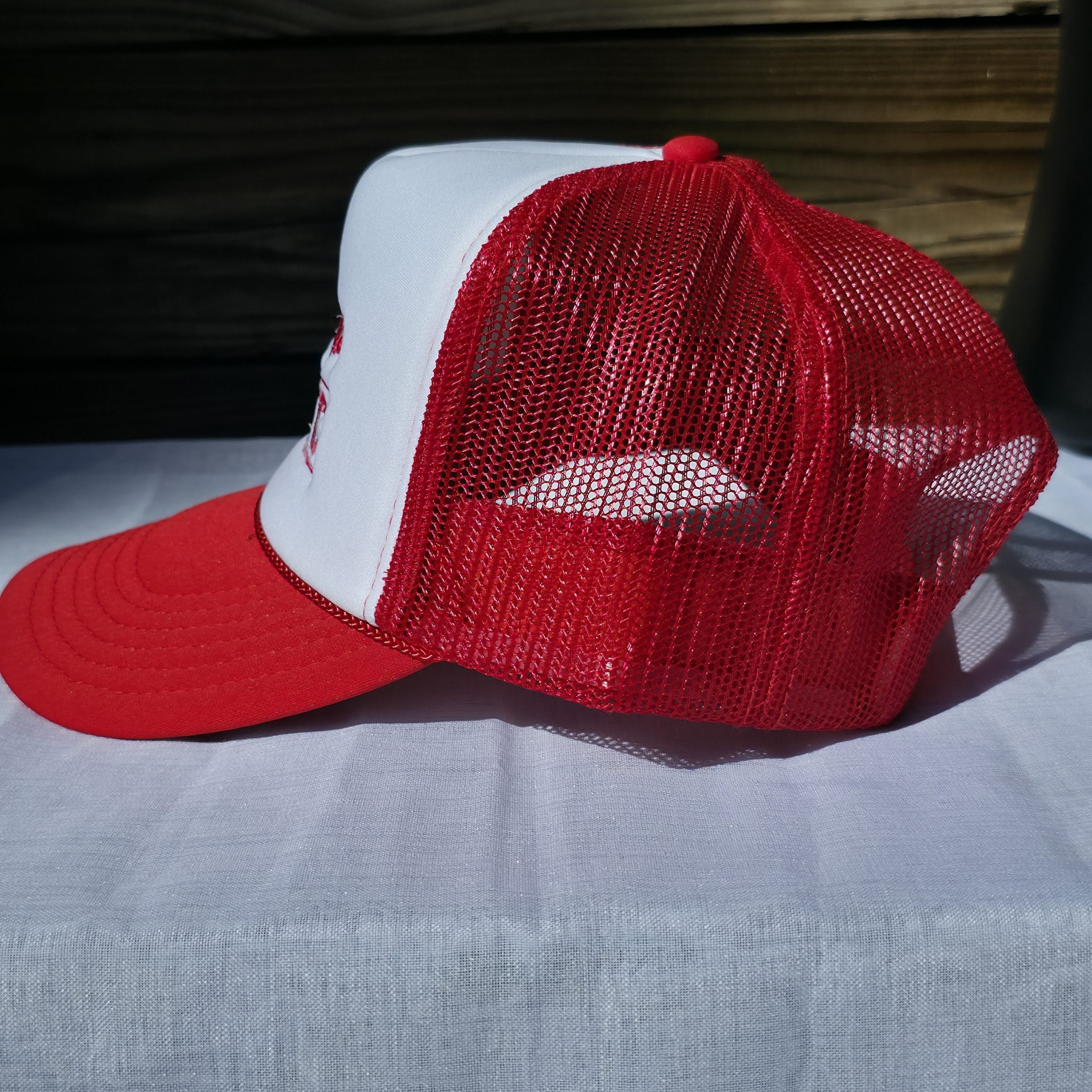 Big Nupe Athletics Embroidered Red/White Trucker Hat image 1